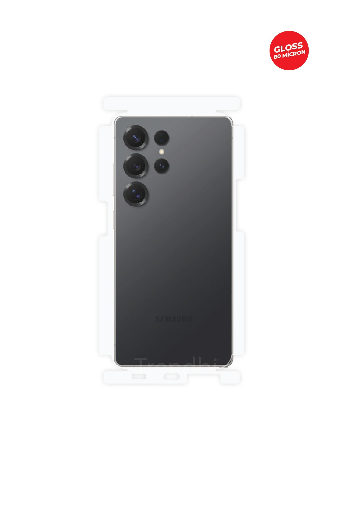 Samsung Galaxy S25 Ultra - Arka/Yan Koruyucu Parlak Şeffaf TPU Film (80 micron)