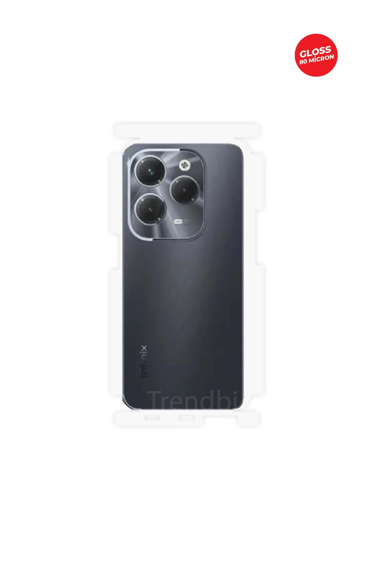 Infinix Hot 40 Pro - Arka/Yan Koruyucu Parlak Şeffaf TPU Film (80 micron)