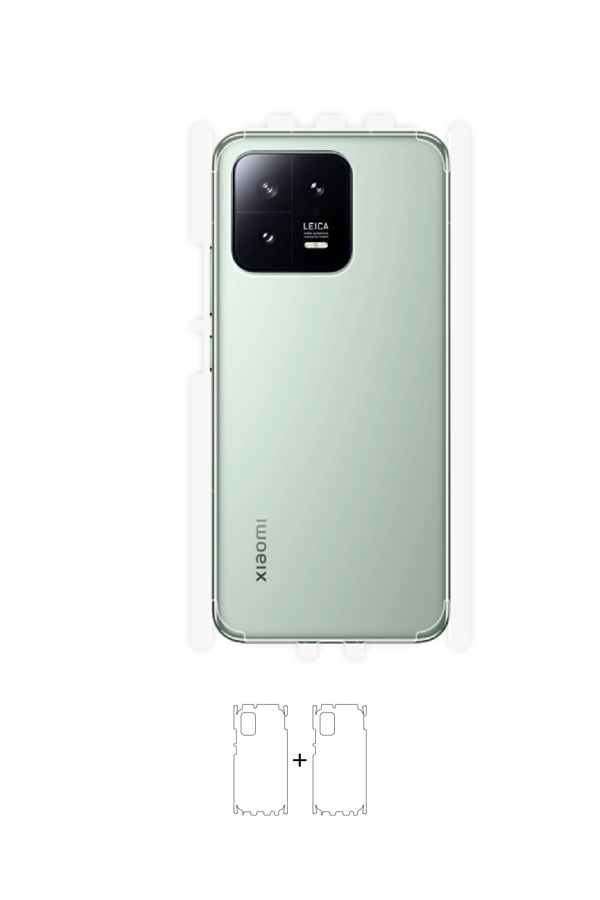 Xiaomi 13 - Arka/Yan Koruyucu Parlak Şeffaf Poliüretan Film (150 micron)