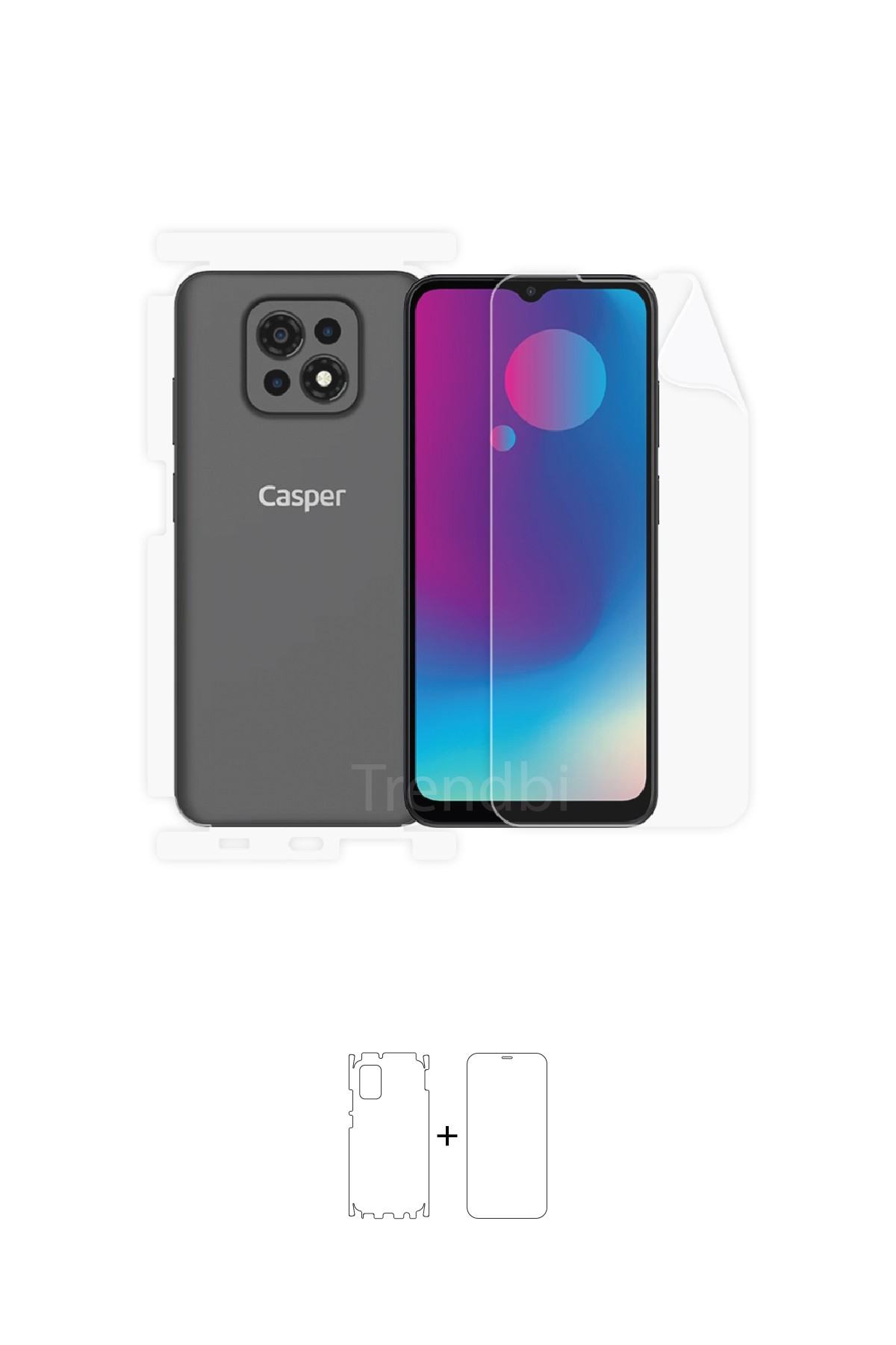 Casper Via M35 - Fullbody Koruyucu Parlak Şeffaf Poliüretan Film (150 micron)