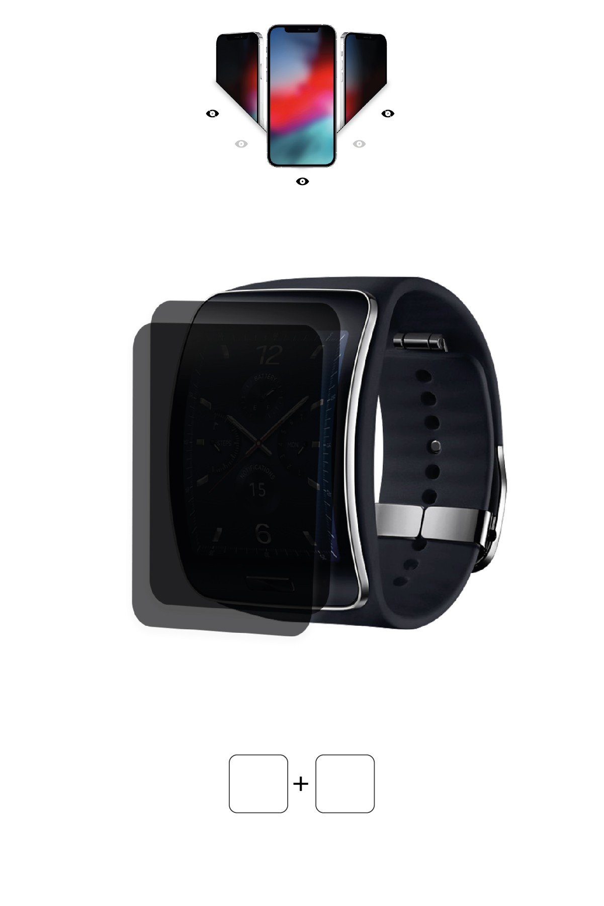Samsung Gear S - Mat Hayalet Ekran Koruyucu Film (120 micron)