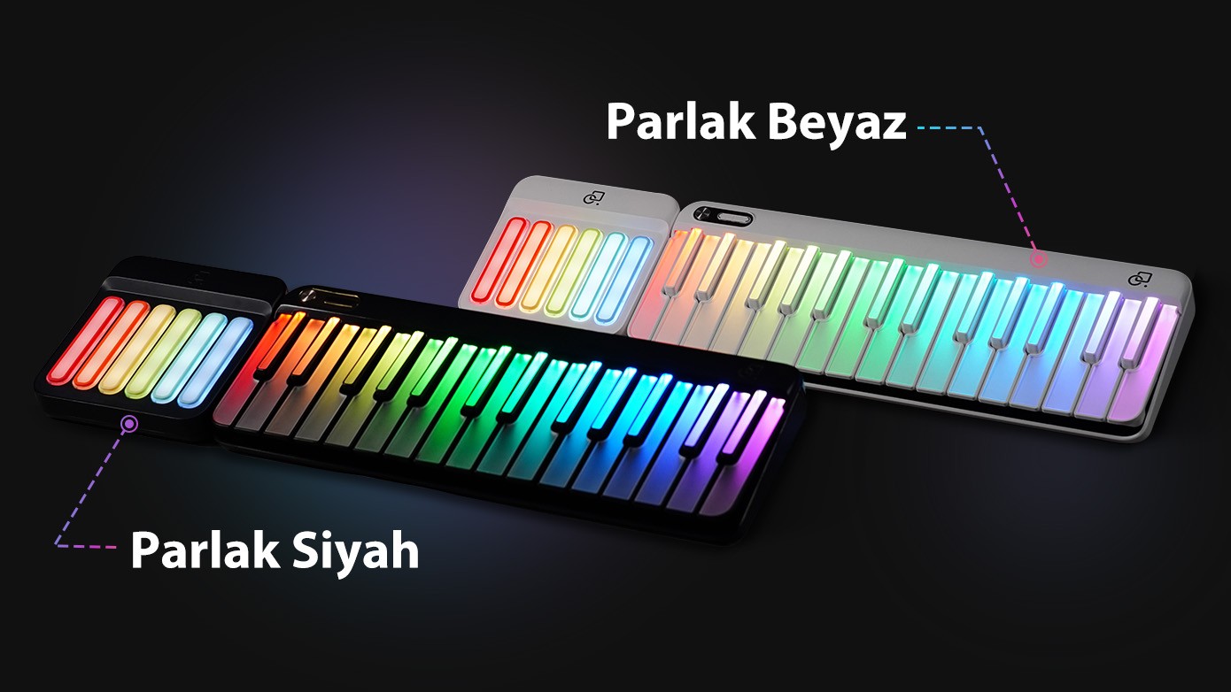 Popupiano Akıllı Taşınabilir Dijital Piyano - Uygulama Destekli Eğitici Müzik Aleti Çocuk - Yetişkin