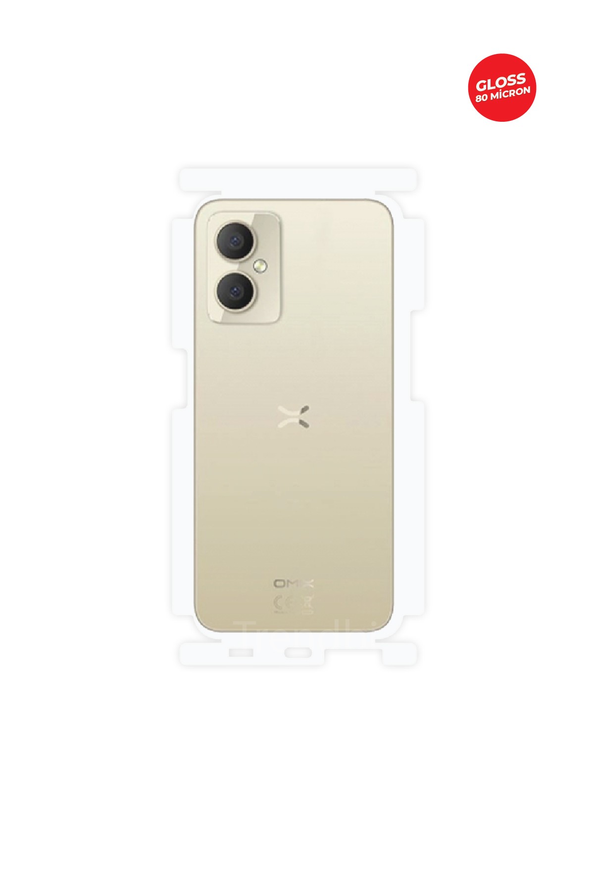 Omix X4 - Arka/Yan Koruyucu Parlak Şeffaf TPU Film (80 micron)