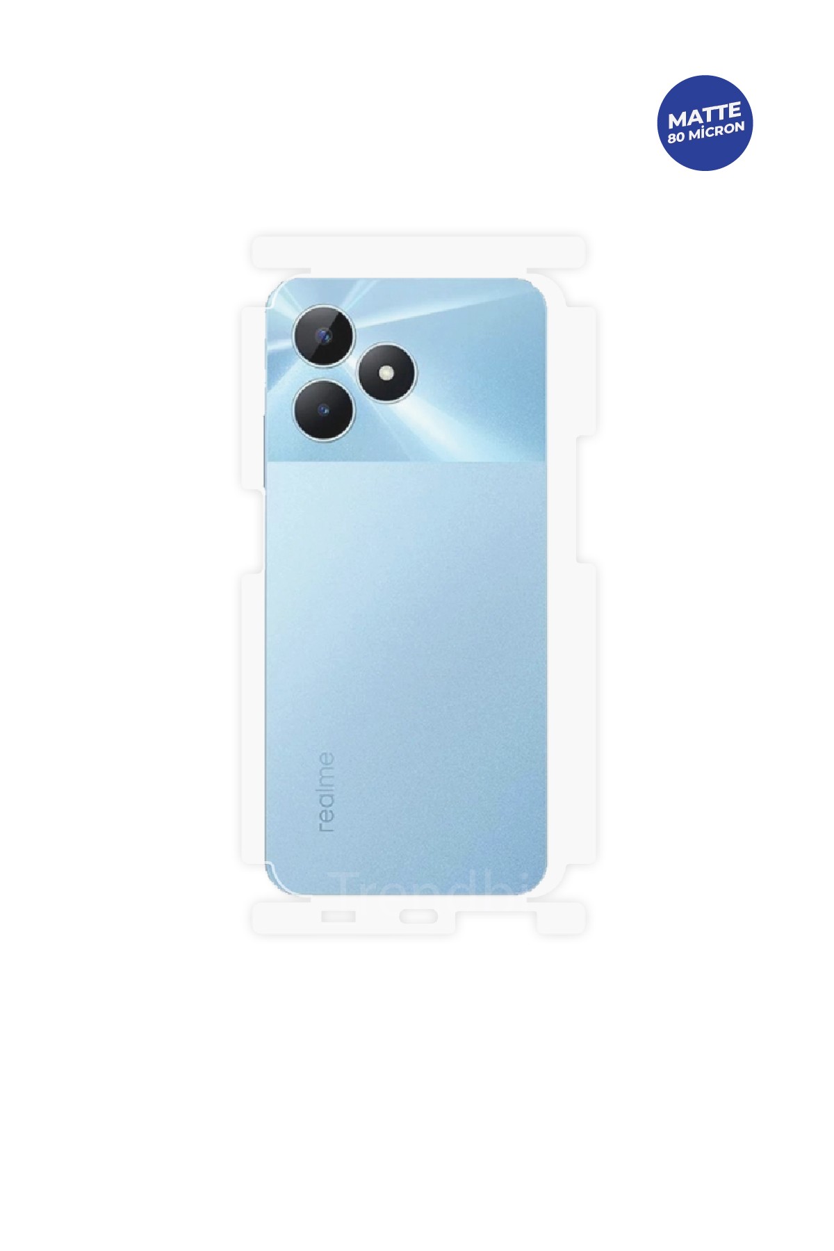 Realme Note 50 - Arka/Yan Koruyucu Mat TPU Film (80 micron)