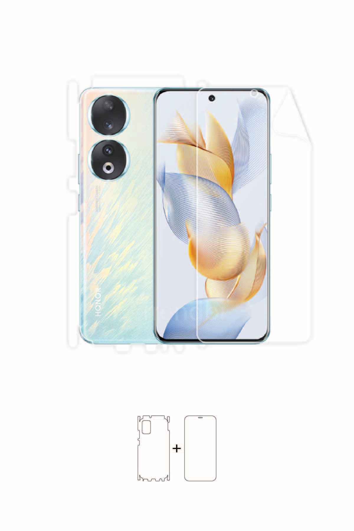 Honor 90 - Fullbody Koruyucu Parlak Şeffaf Poliüretan Film (150 micron)