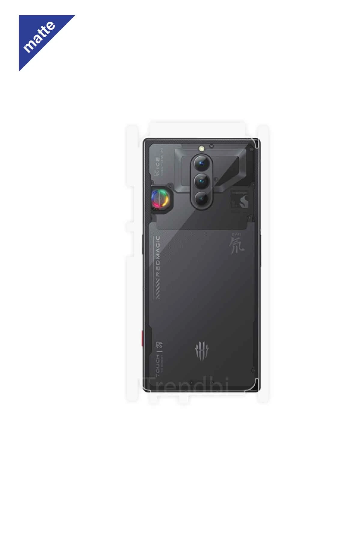ZTE Nubia Red Magic 8S Pro Plus - Arka/Yan Koruyucu Mat Şeffaf Poliüretan Film (150 micron)