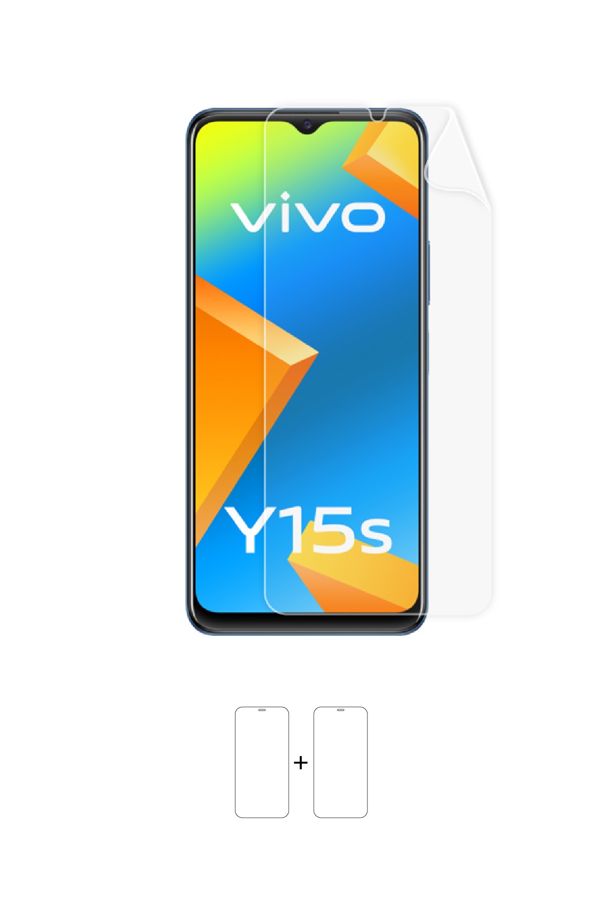 Vivo Y15s - Ekran Koruyucu Parlak Şeffaf Poliüretan Film (150 mikron)