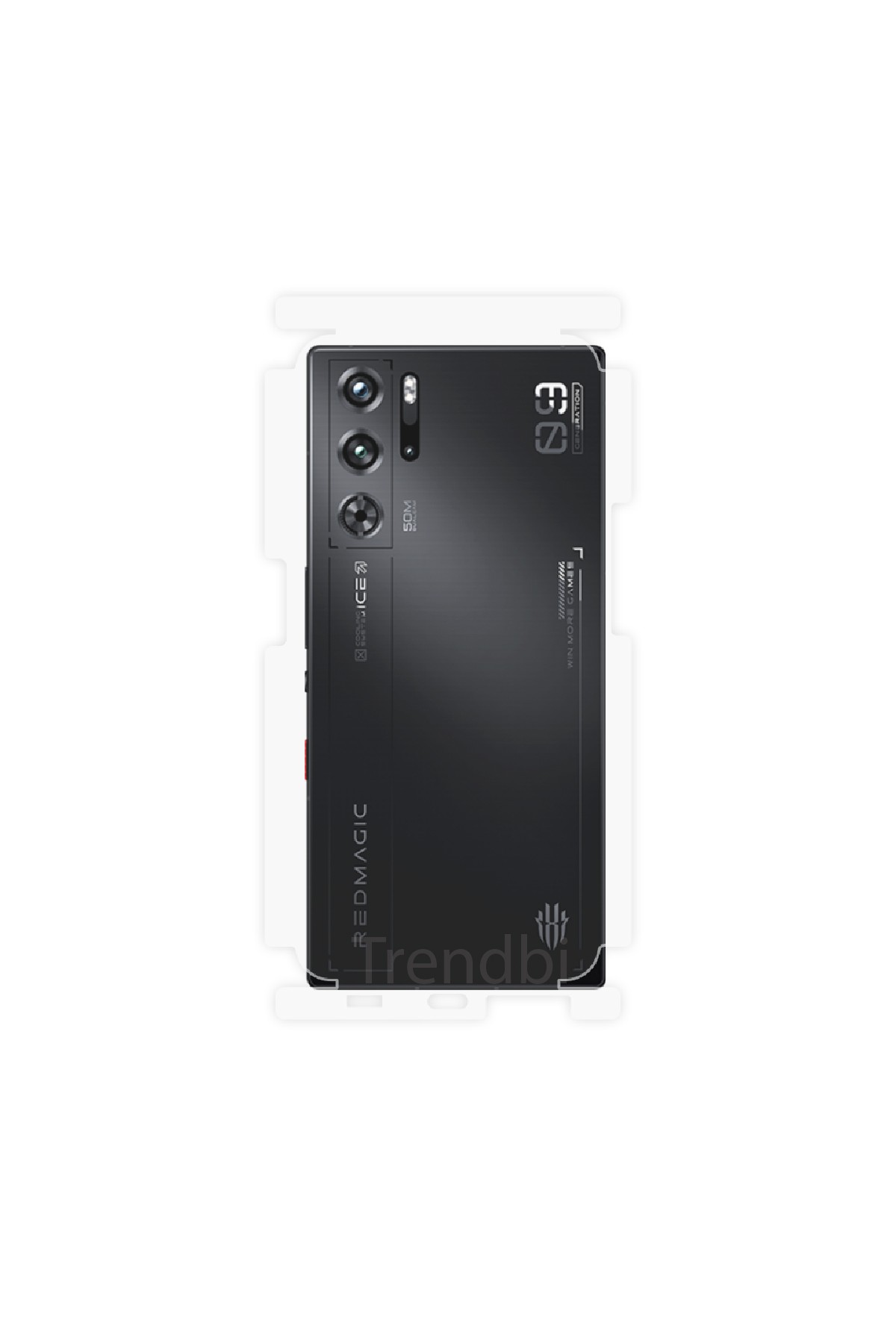 ZTE Nubia Red Magic 9 Pro - Arka/Yan Koruyucu Parlak Şeffaf Poliüretan Film (150 micron)