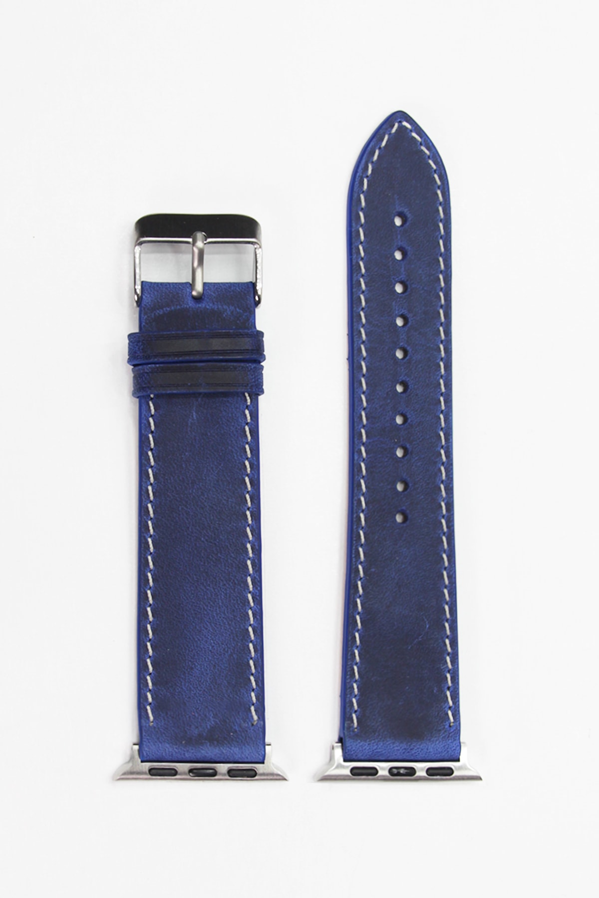 Apple Watch Crazy Deri Kordon Saks Mavi
