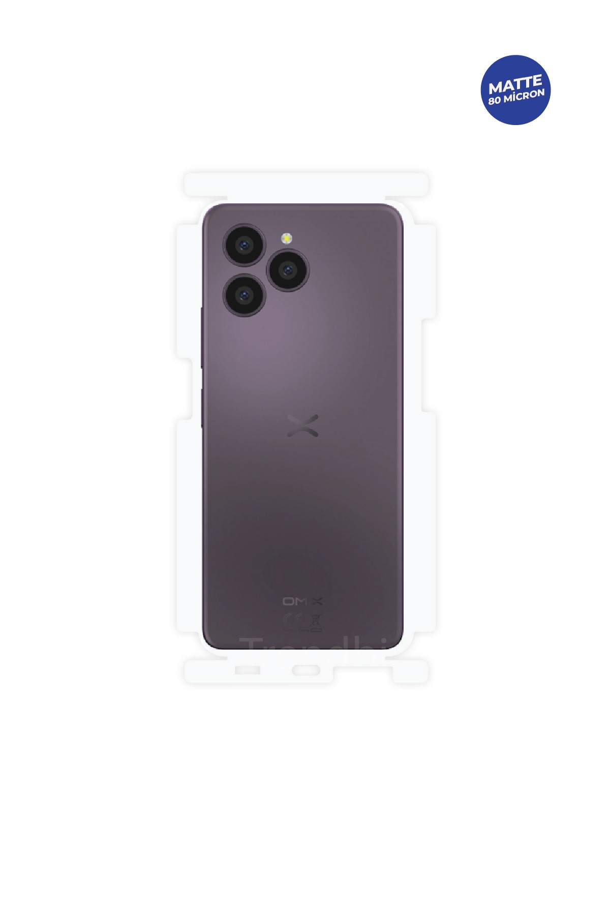 Omix X6 - Arka/Yan Koruyucu Mat TPU Film (80 micron)