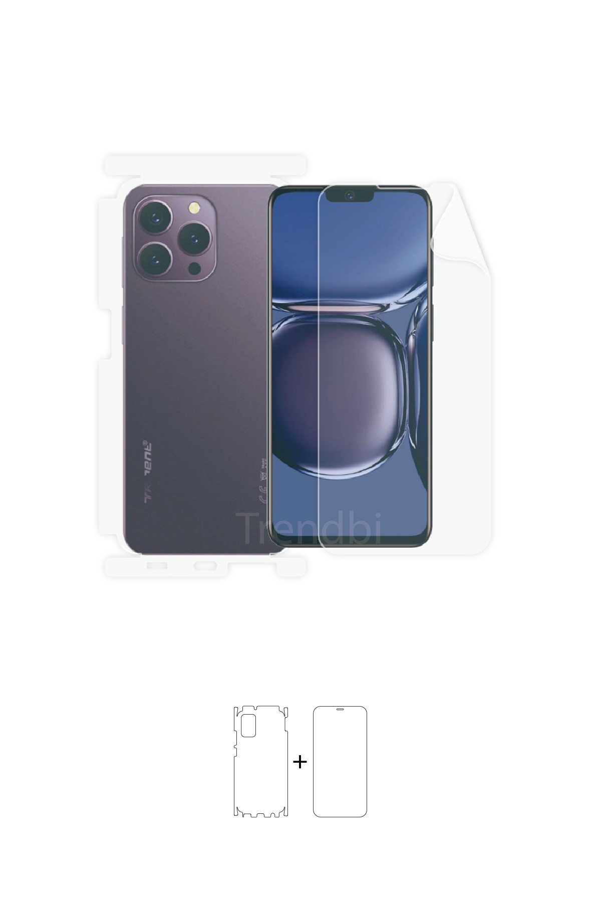 Trident A55 - Fullbody Koruyucu Parlak Şeffaf Poliüretan Film (150 micron)