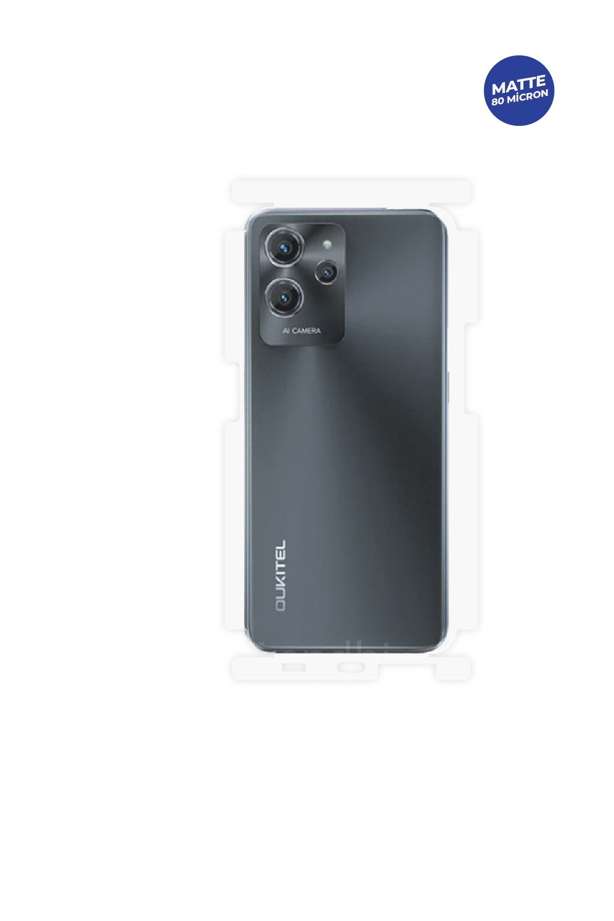 Oukitel C32 - Arka/Yan Koruyucu Mat TPU Film (80 micron)