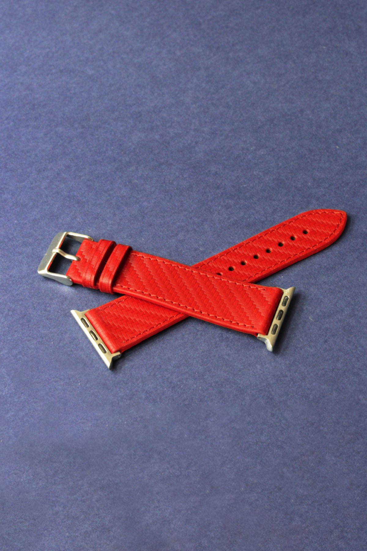 Apple Watch Karbon Kordon Kirmizi