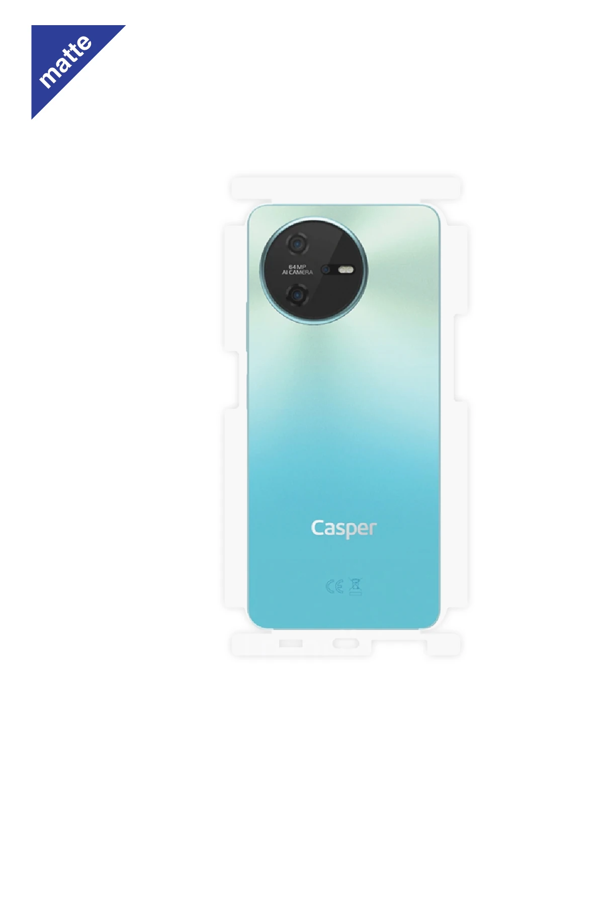 Casper Via A40 - Arka/Yan Koruyucu Mat Şeffaf Poliüretan Film (150 micron)