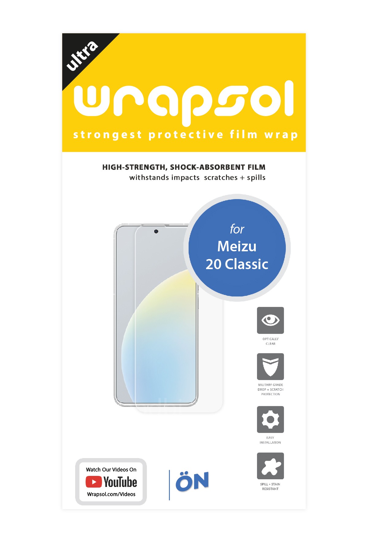 Meizu 20 Classic - Ekran Koruyucu Parlak Şeffaf Poliüretan Film (150 mikron)