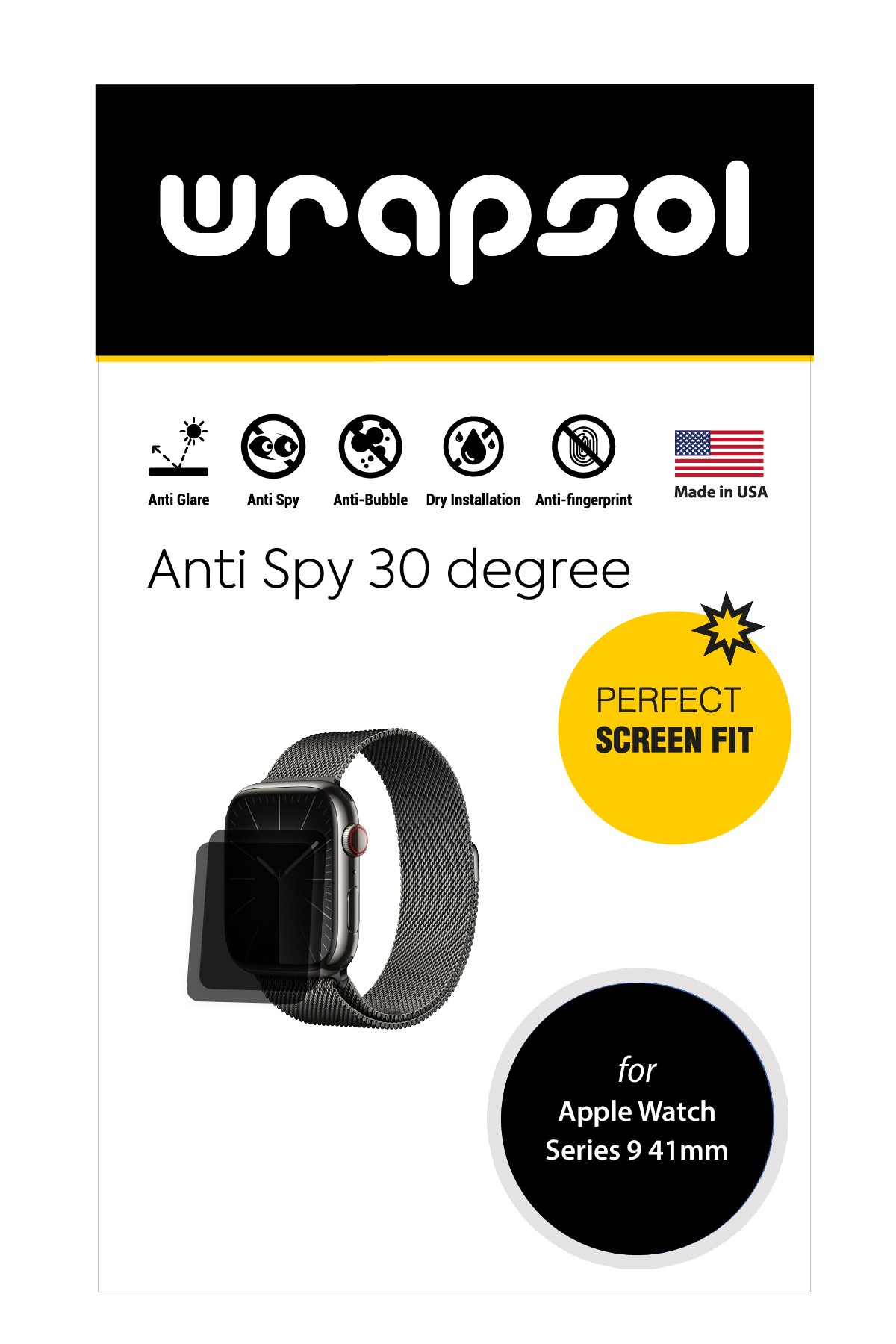 Apple Watch Series 9 / 41 mm - Mat Hayalet Ekran Koruyucu Film (120 micron)