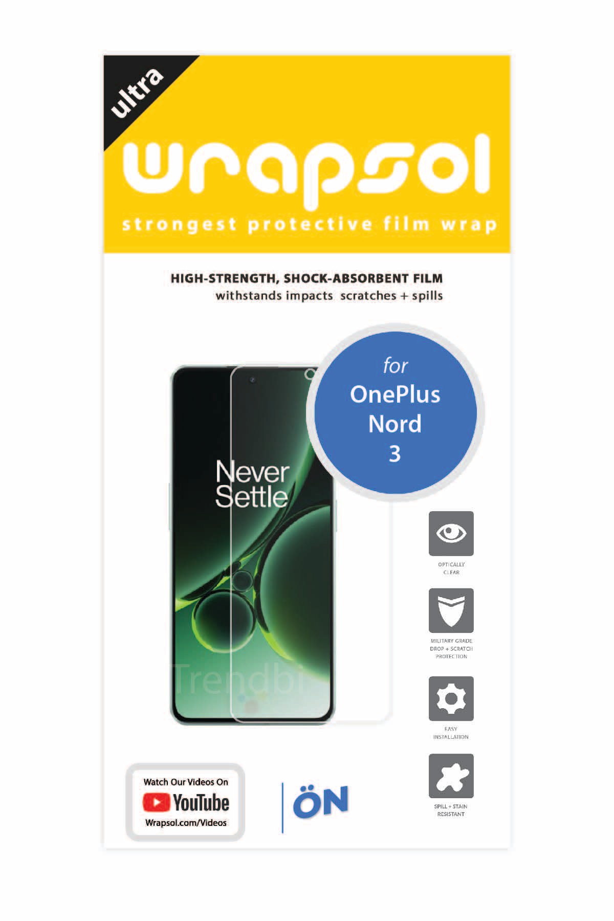 Oneplus Nord 3 - Ekran Koruyucu Parlak Şeffaf Poliüretan Film (150 mikron)