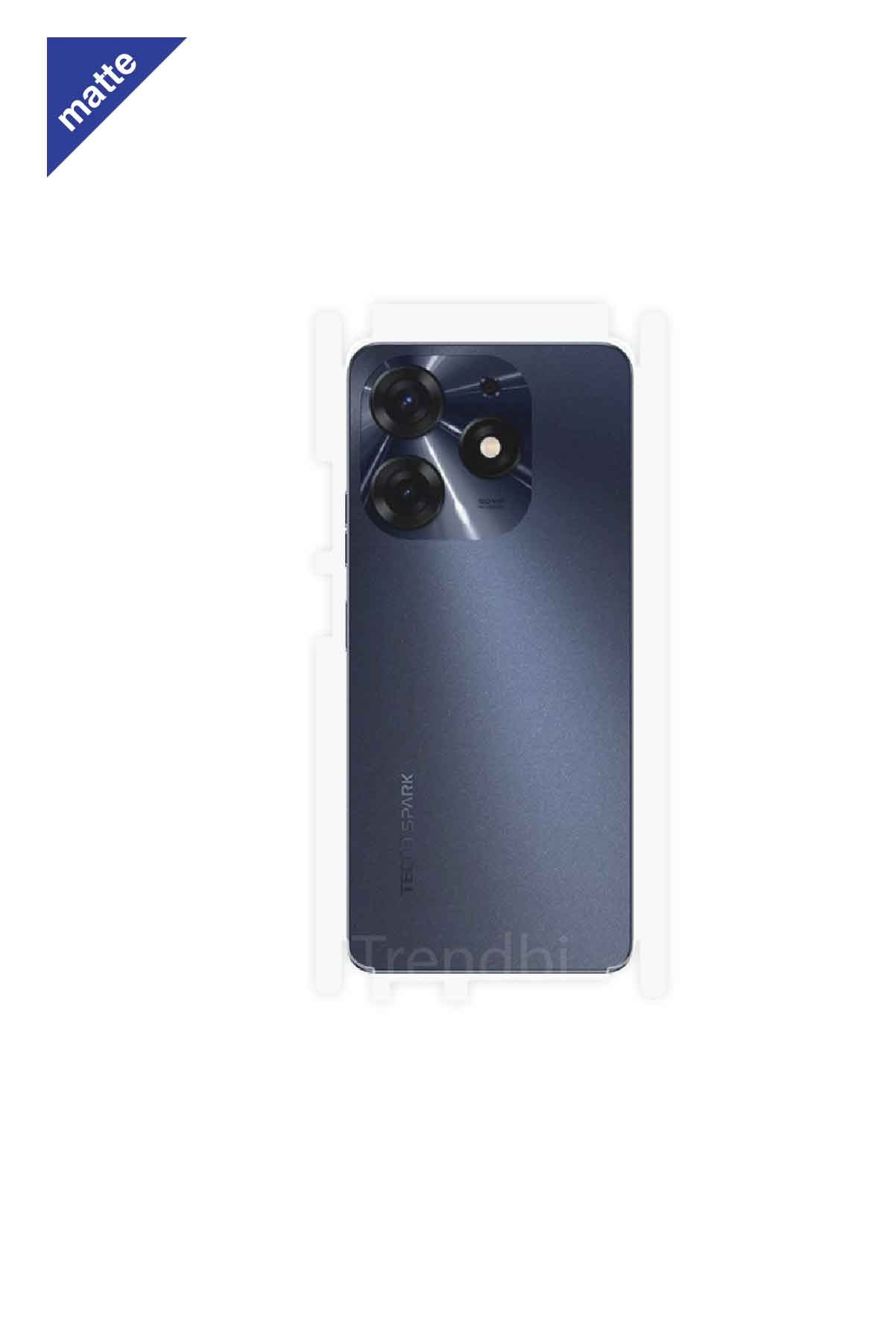 Tecno Spark 10 Pro - Arka/Yan Koruyucu Mat Şeffaf Poliüretan Film (150 micron)