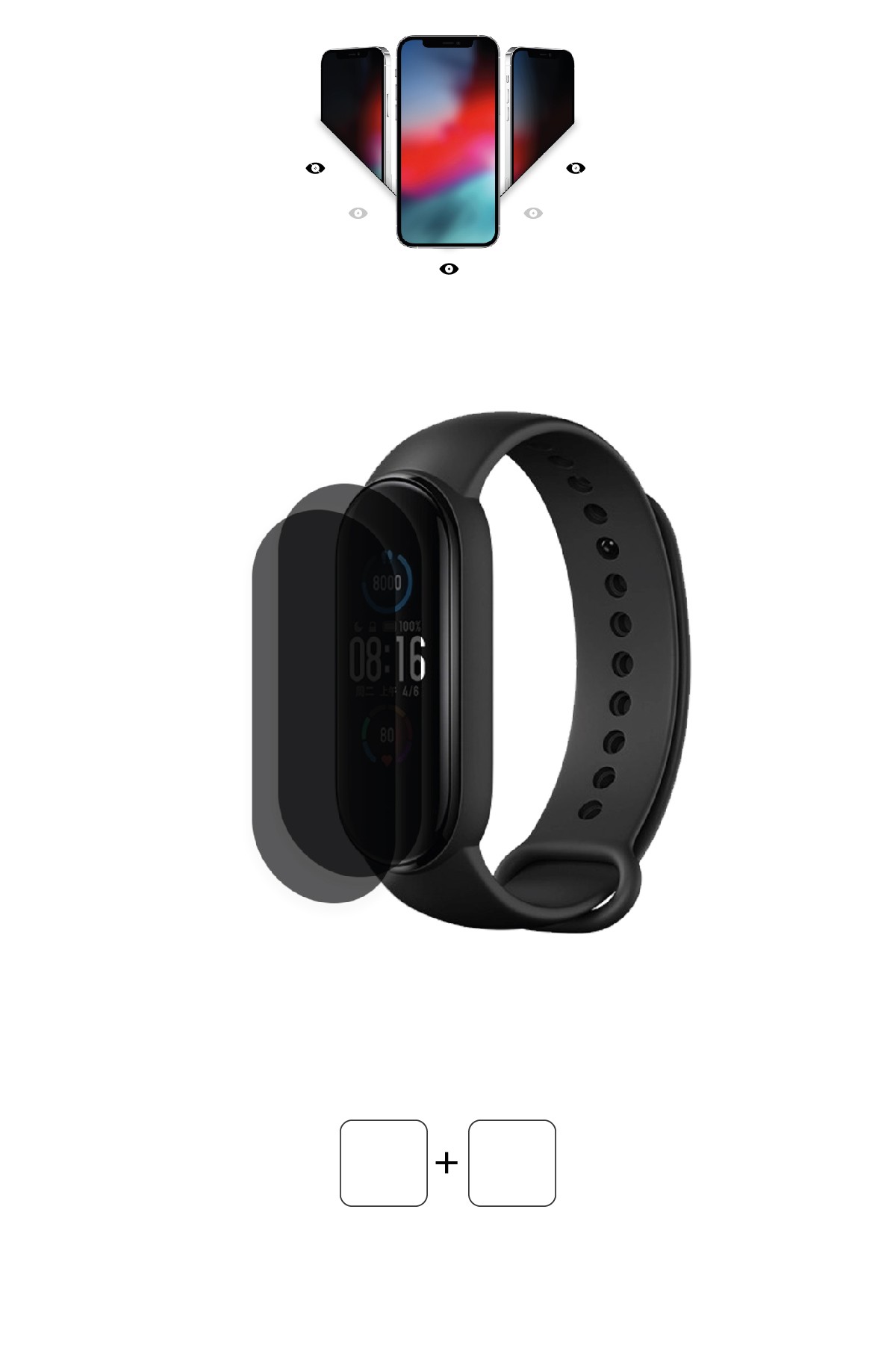 Xiaomi Mi Band 5 - Mat Hayalet Ekran Koruyucu Film (120 micron)