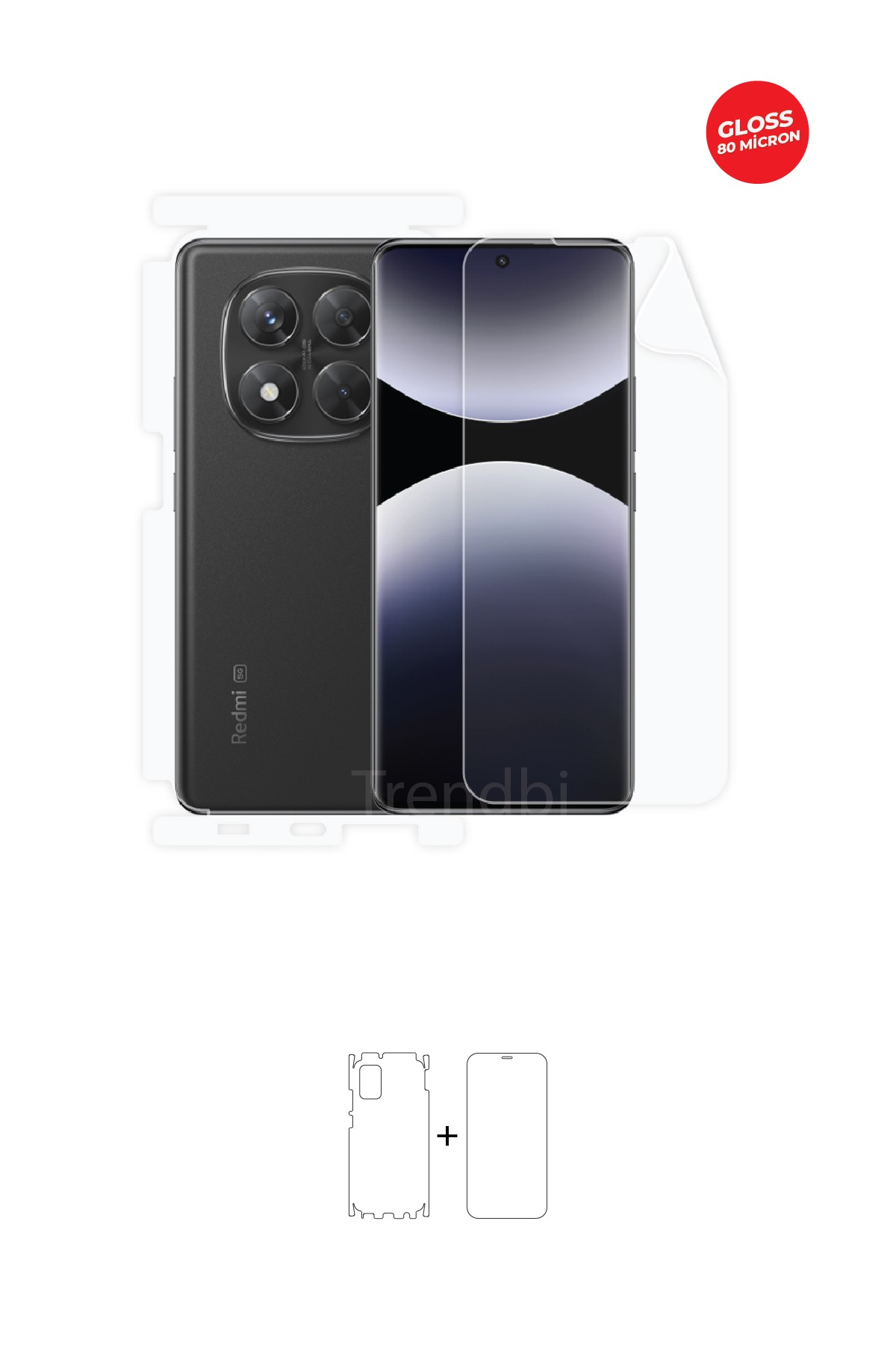 Xiaomi Redmi Note 14 Pro 5g - Fullbody Koruyucu Parlak Şeffaf TPU Film (80 micron)