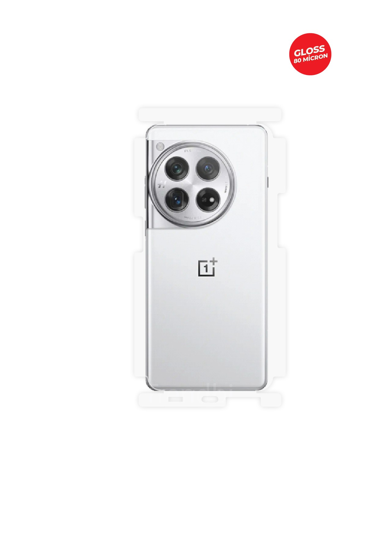 Oneplus 12R - Arka/Yan Koruyucu Parlak Şeffaf TPU Film (80 micron)