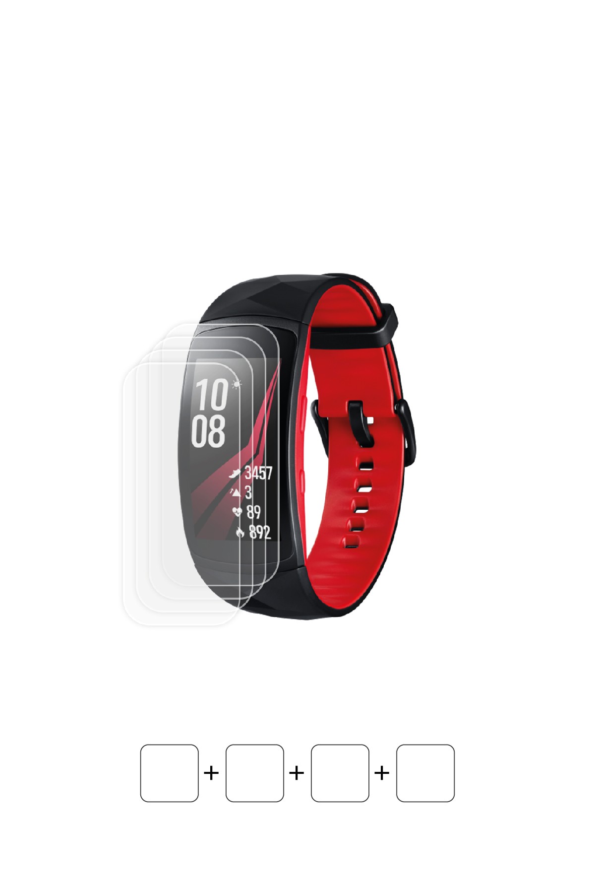Samsung Gear Fit 2 Pro - Ekran Koruyucu Parlak Şeffaf Poliüretan Film (150 mikron)