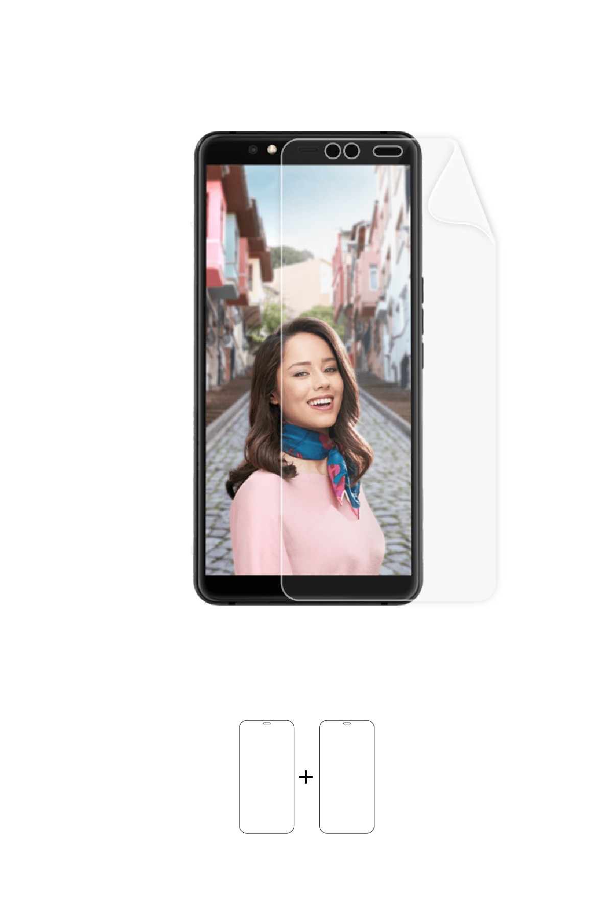 Vestel Venus Z20 - Ekran Koruyucu Parlak Şeffaf Poliüretan Film (150 mikron)