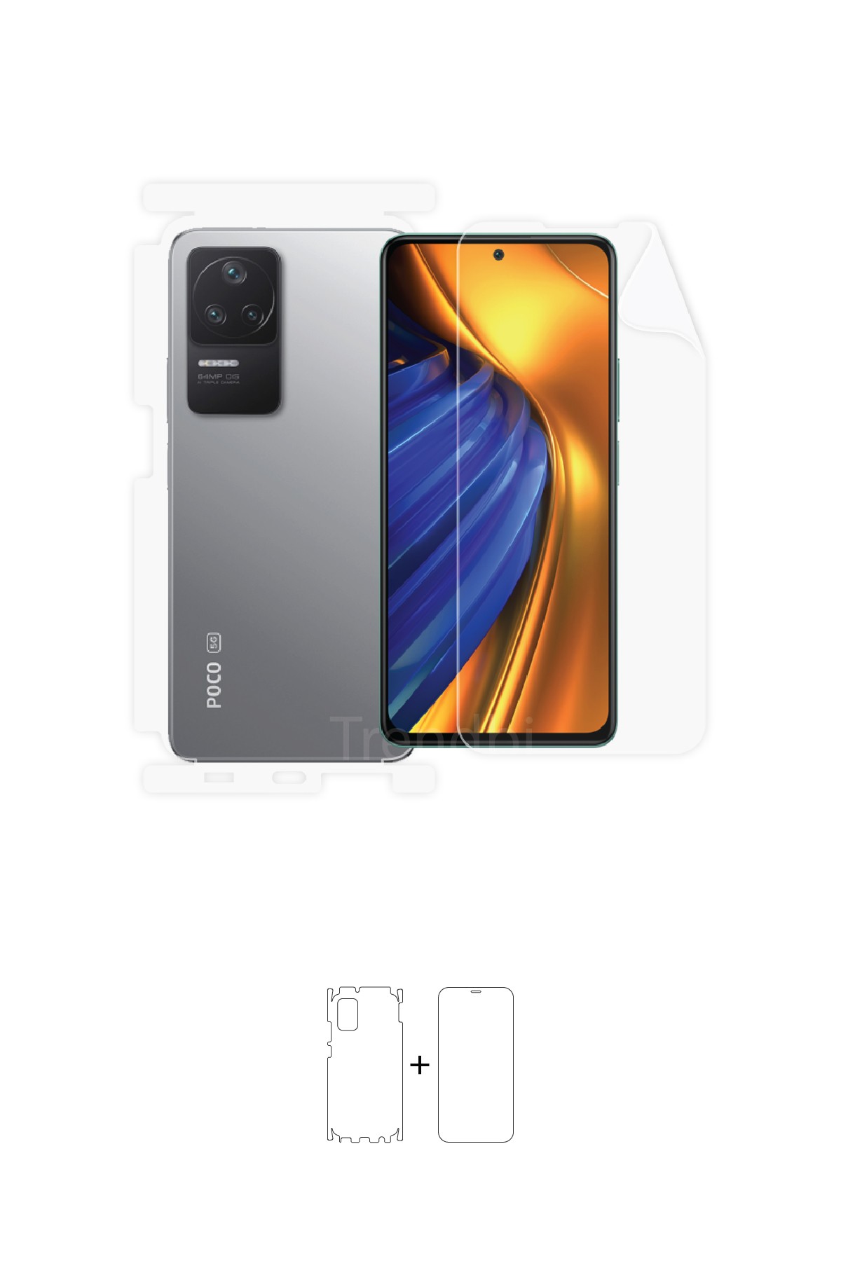 Xiaomi Poco F4 - Fullbody Koruyucu Parlak Şeffaf Poliüretan Film (150 micron)
