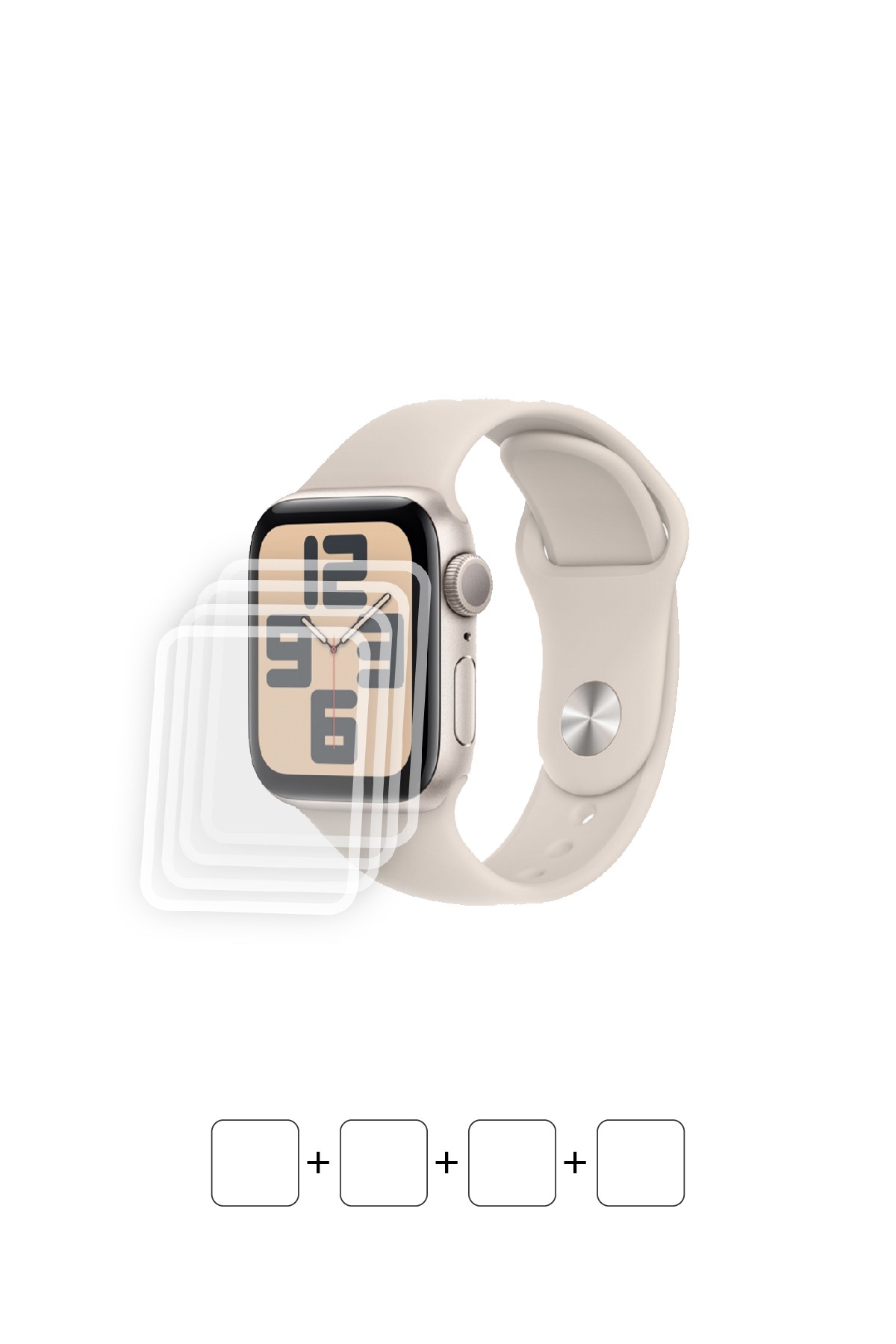 Apple Watch SE 2 2023 40 mm - Ekran Koruyucu Parlak Şeffaf Poliüretan Film (150 mikron)