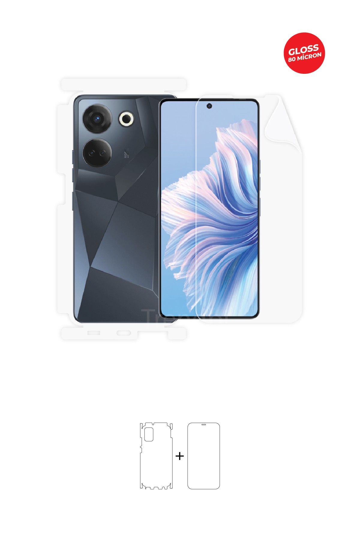 Fullbody Koruyucu Parlak Şeffaf TPU Film (80 micron)