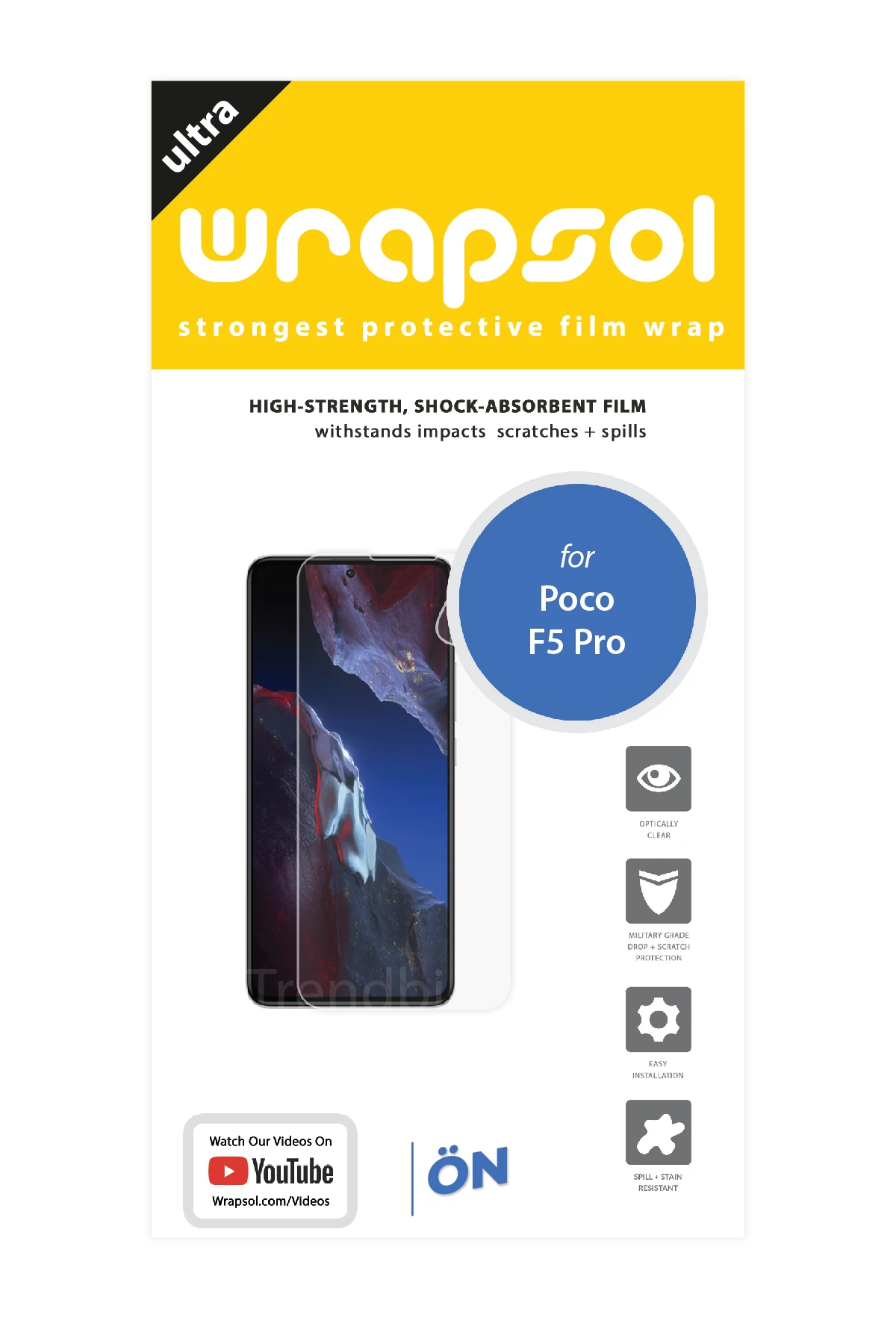 Xiaomi Poco F5 Pro - Ekran Koruyucu Parlak Şeffaf Poliüretan Film (150 mikron)