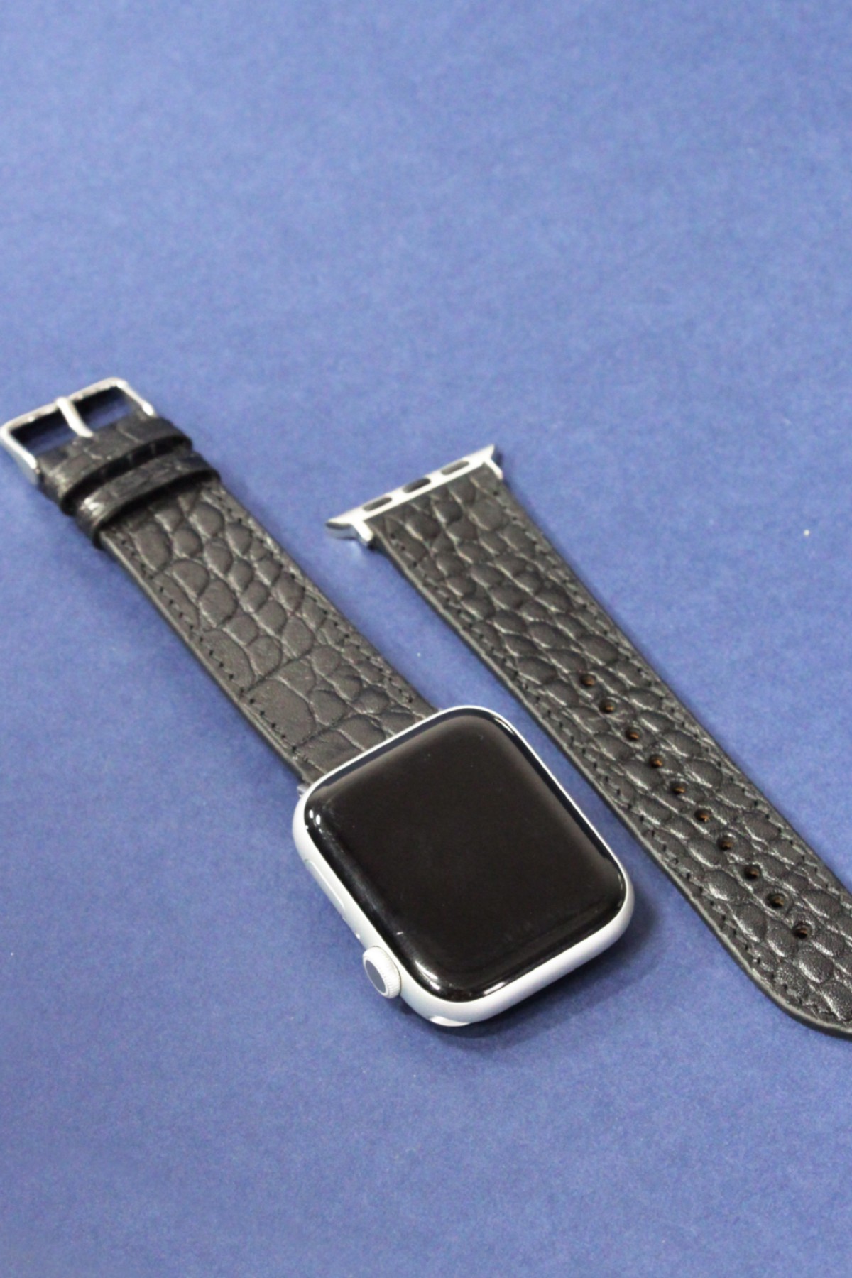 Apple Watch Croco Deri Kordon Siyah - 38/40/41 mm