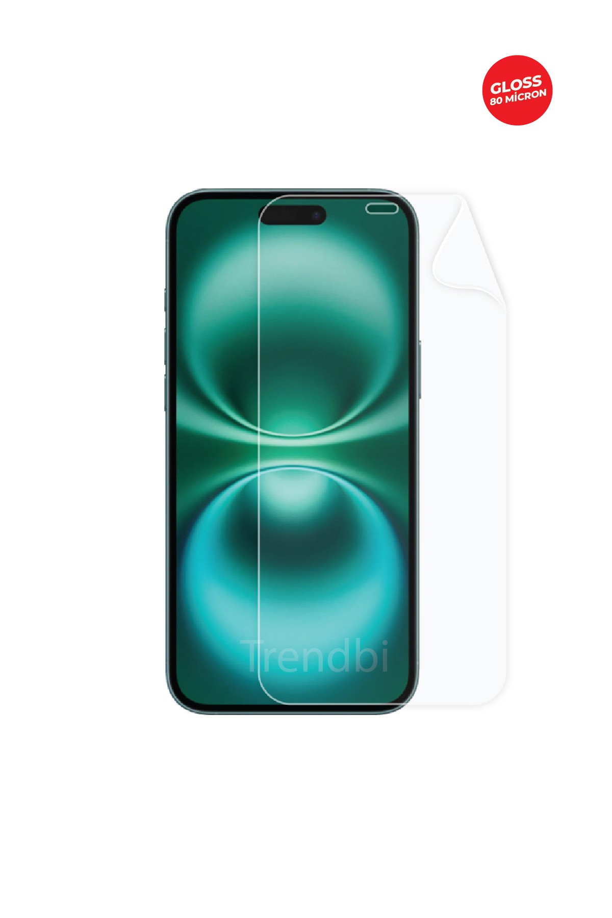 iPhone 16 Plus - Ekran Koruyucu Parlak Şeffaf TPU Film (80 micron)