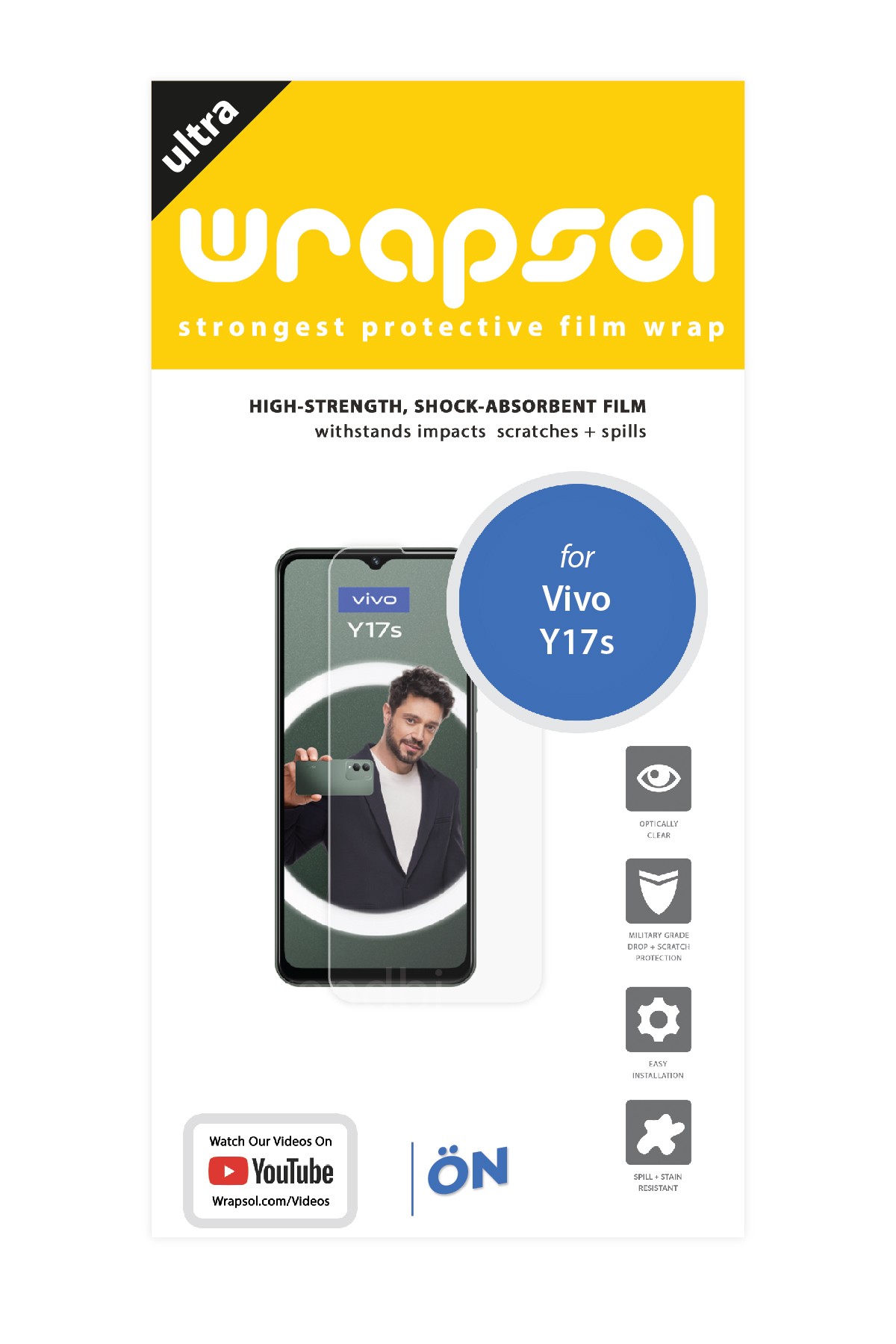 Vivo Y17s - Ekran Koruyucu Parlak Şeffaf Poliüretan Film (150 mikron)