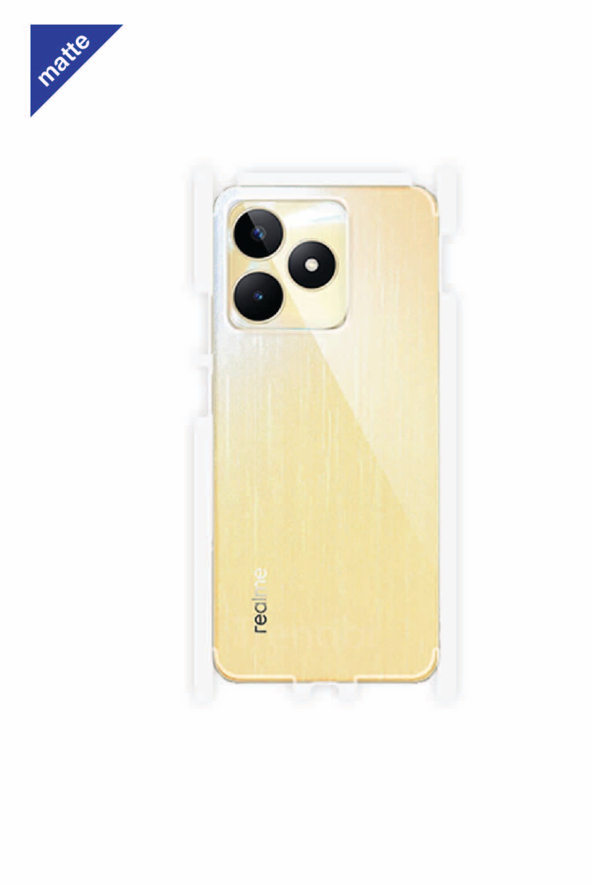 Realme C53 - Arka/Yan Koruyucu Mat Şeffaf Poliüretan Film (150 micron)
