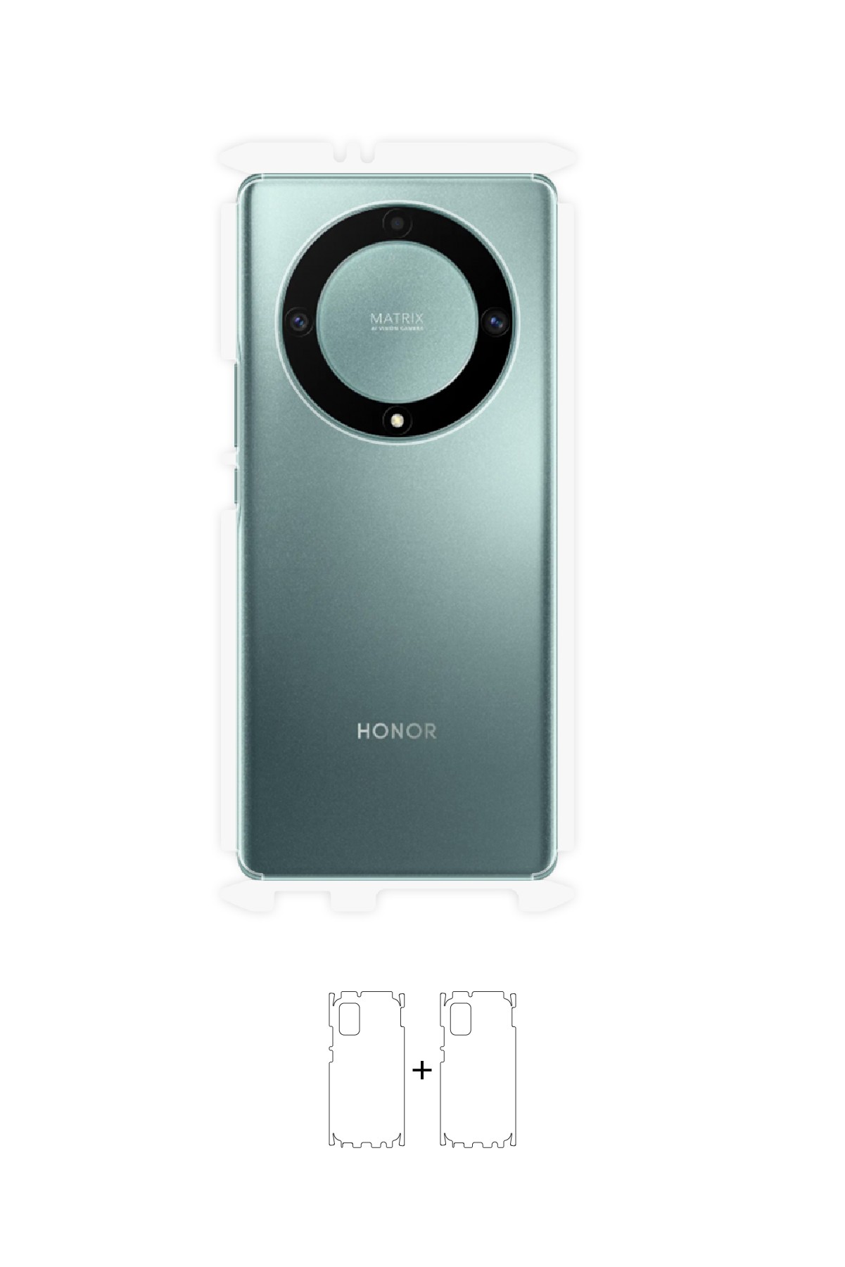Honor X9a - Arka/Yan Koruyucu Parlak Şeffaf Poliüretan Film (150 micron)