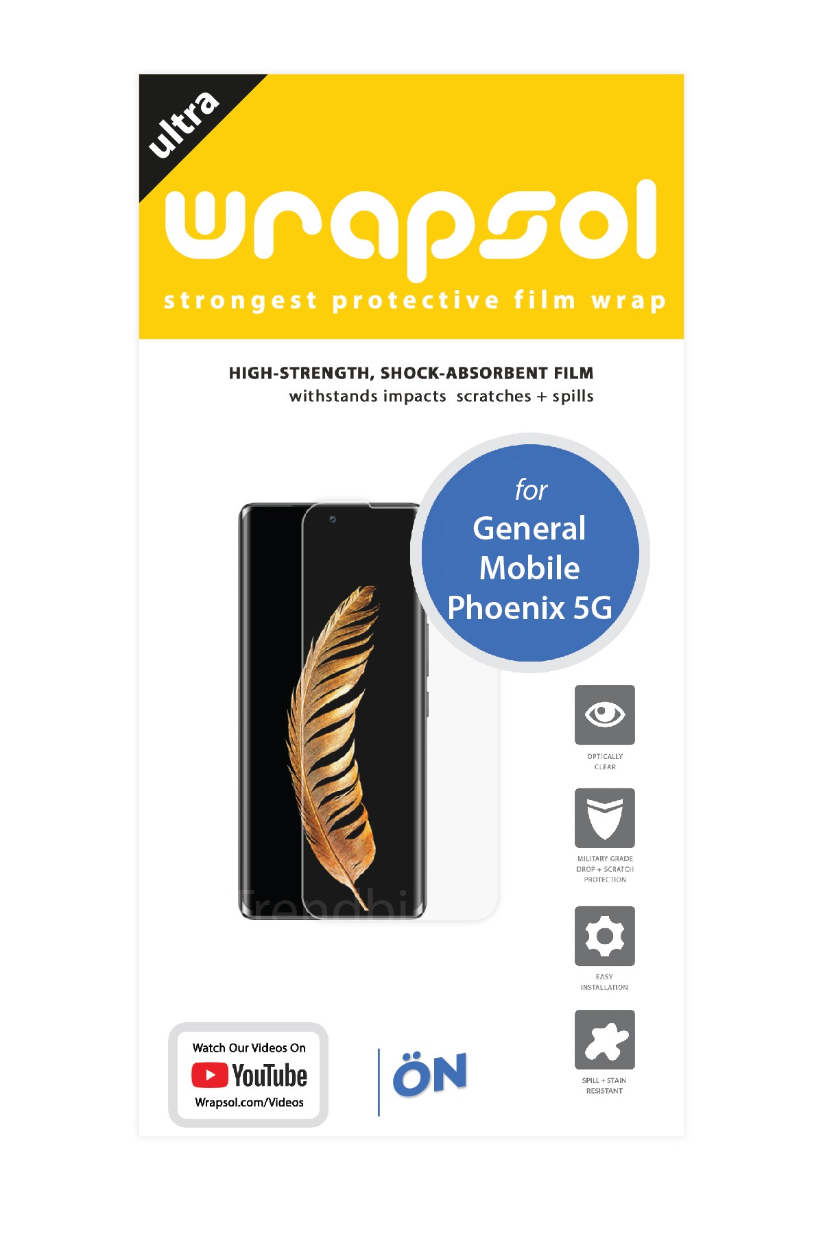 General Mobile Phoenix 5G - Ekran Koruyucu Parlak Şeffaf Poliüretan Film (150 mikron)