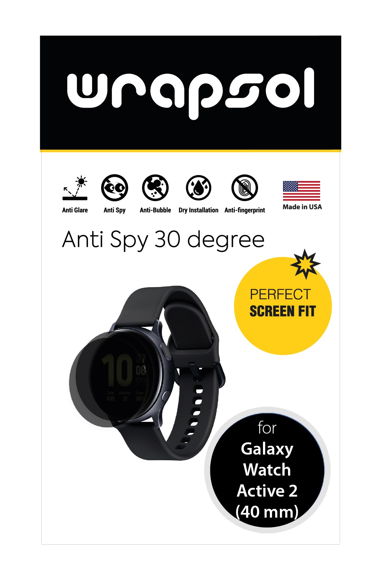 Samsung Galaxy Watch Active 2 / 40 mm - Mat Hayalet Ekran Koruyucu Film (120 micron)