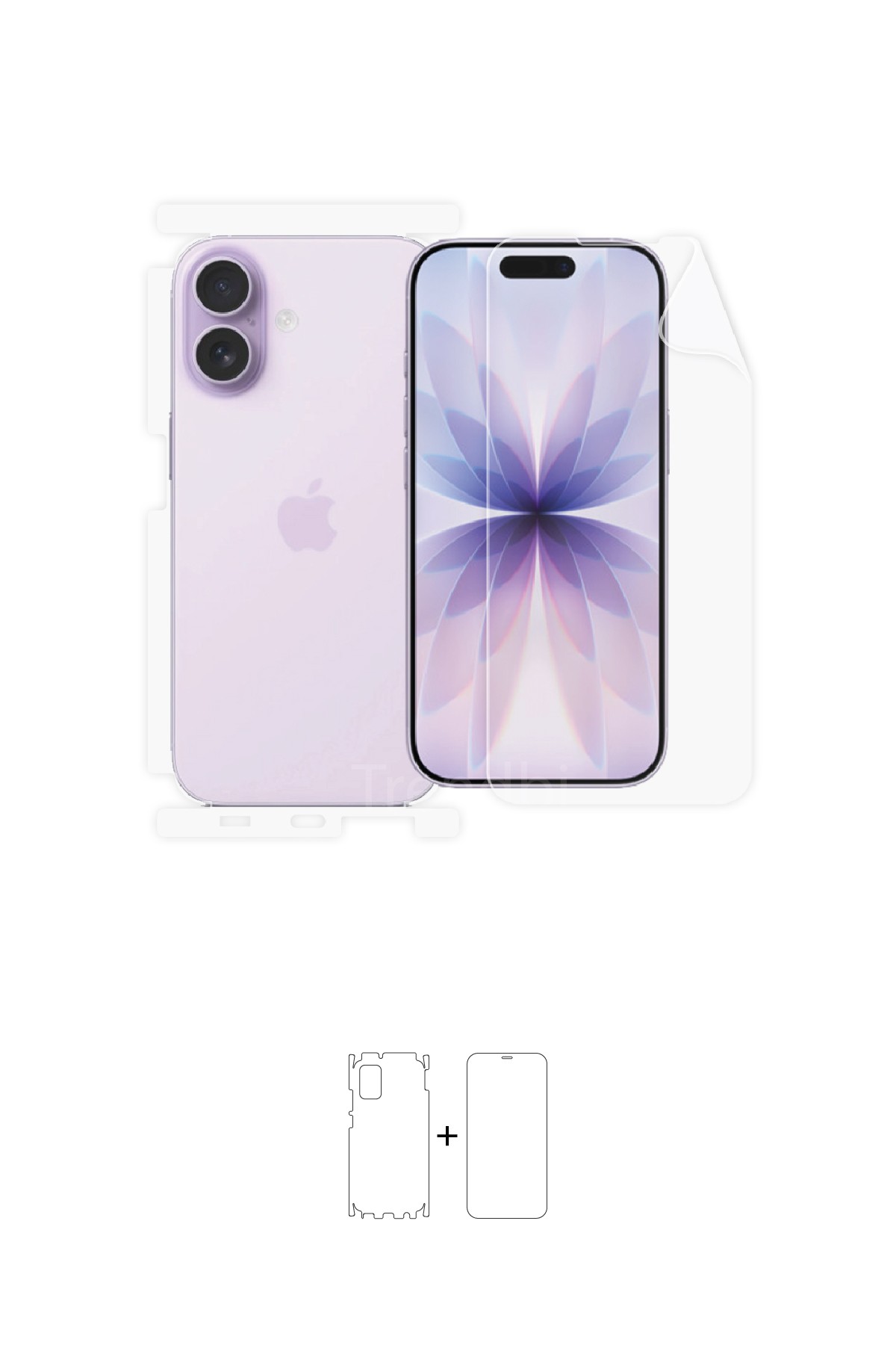 iPhone 17 - Fullbody Koruyucu Parlak Şeffaf Poliüretan Film (150 micron)
