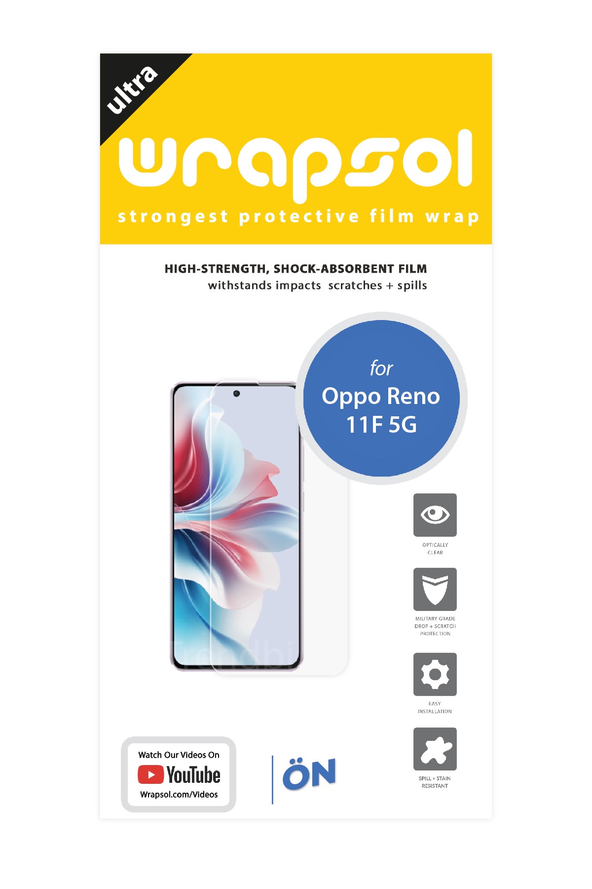 Oppo Reno 11F 5G - Ekran Koruyucu Parlak Şeffaf Poliüretan Film (150 mikron)