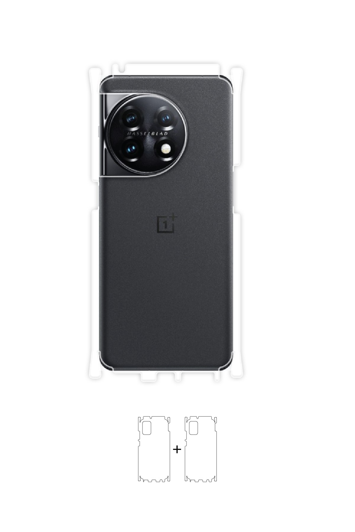 Oneplus 11 - Arka/Yan Koruyucu Parlak Şeffaf Poliüretan Film (150 micron)