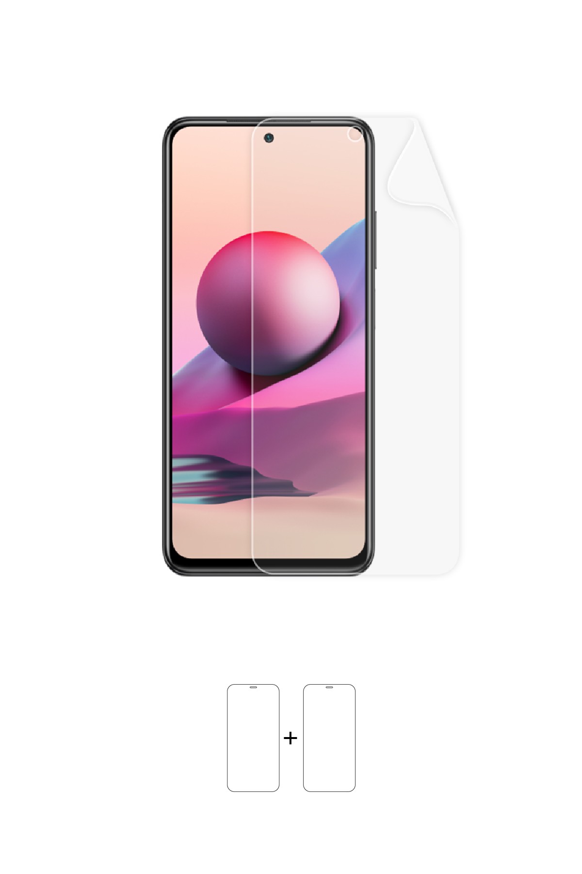Xiaomi Redmi Note 10s - Ekran Koruyucu Parlak Şeffaf Poliüretan Film (150 mikron)
