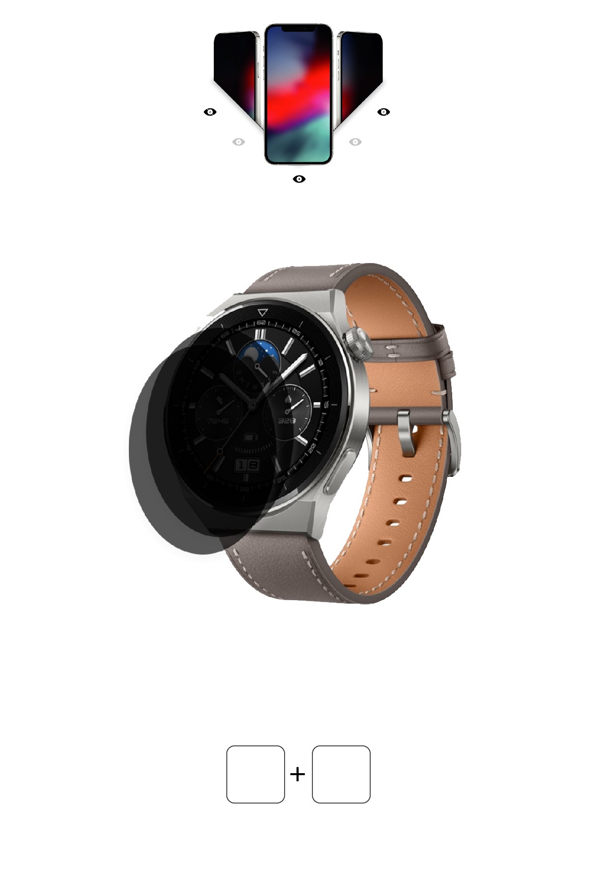 Huawei Watch GT3 Pro 43 mm - Mat Hayalet Ekran Koruyucu Film (120 micron)