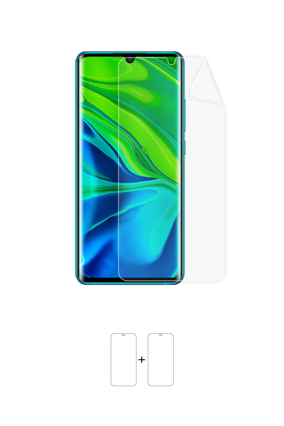 Xiaomi Mi Note 10 - Ekran Koruyucu Parlak Şeffaf Poliüretan Film (150 mikron)