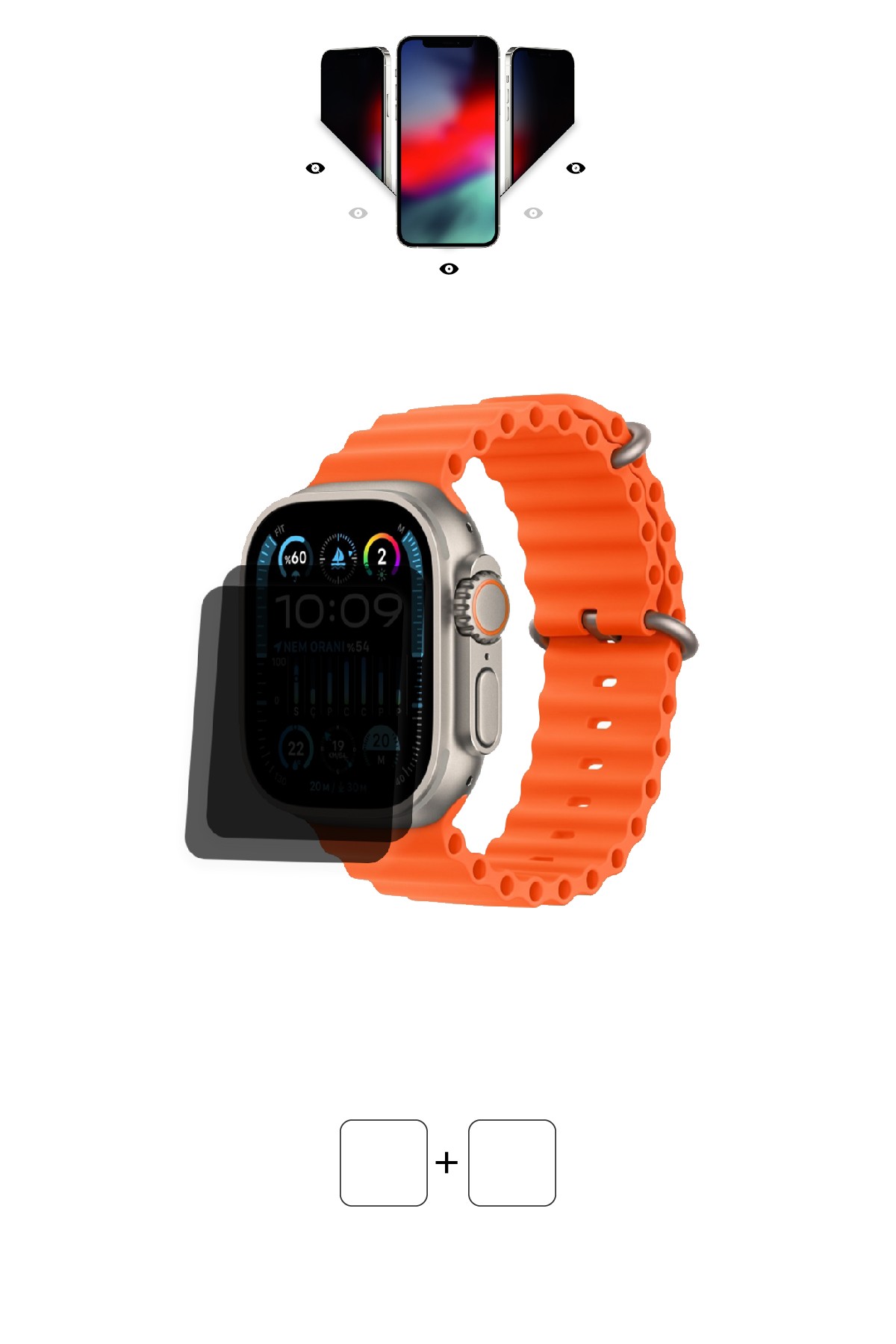 Apple Watch Ultra 2 - Mat Hayalet Ekran Koruyucu Film (120 micron)