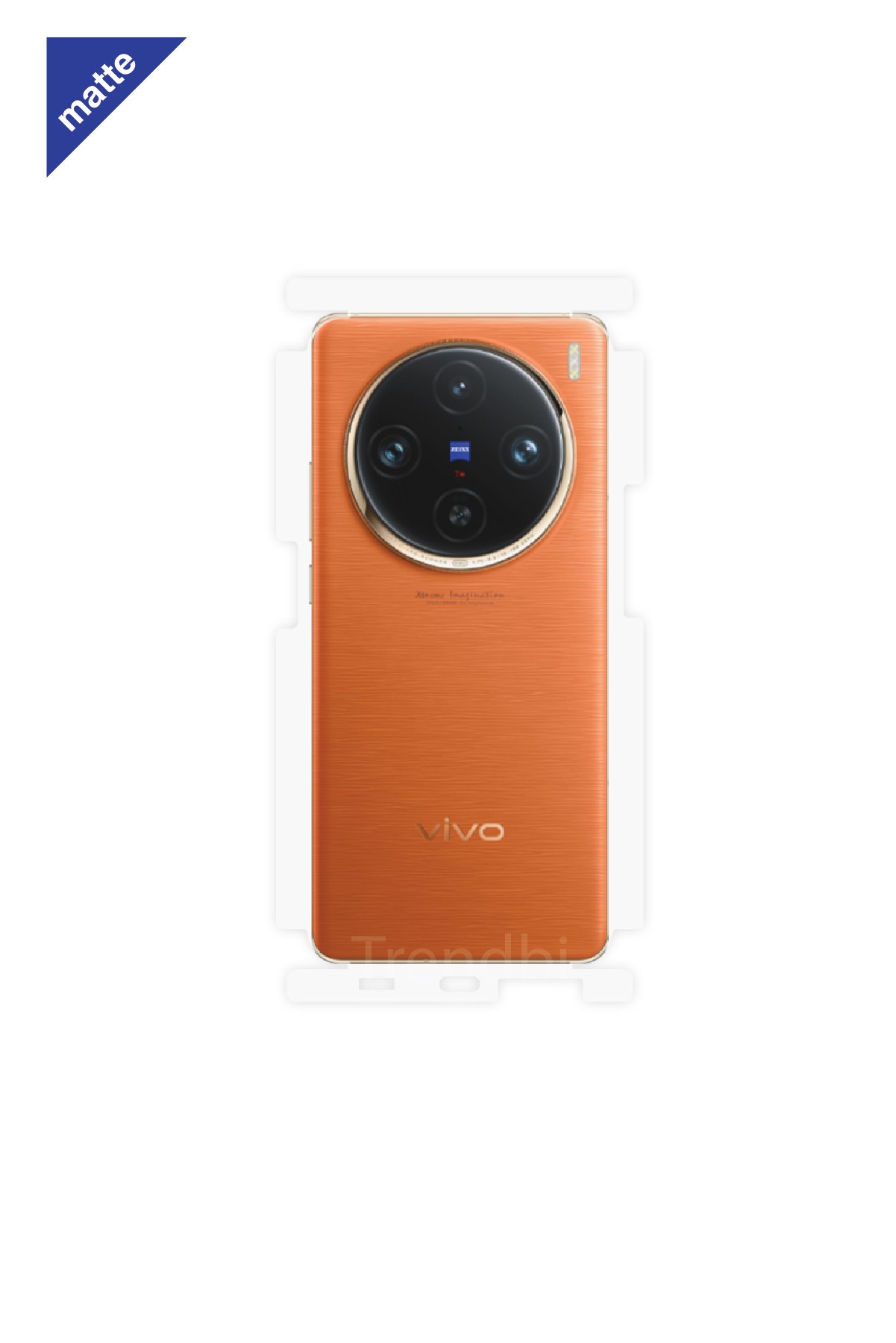 Vivo X100 Pro - Arka/Yan Koruyucu Mat Şeffaf Poliüretan Film (150 micron)