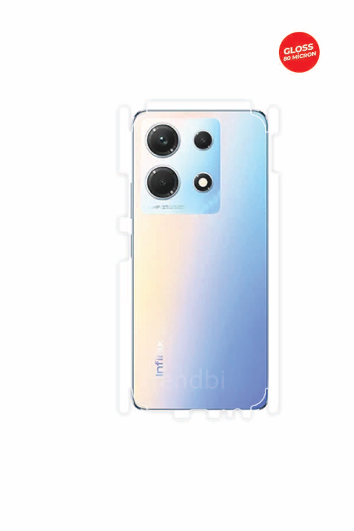 Infinix Note 30 - Arka/Yan Koruyucu Parlak Şeffaf TPU Film (80 micron)