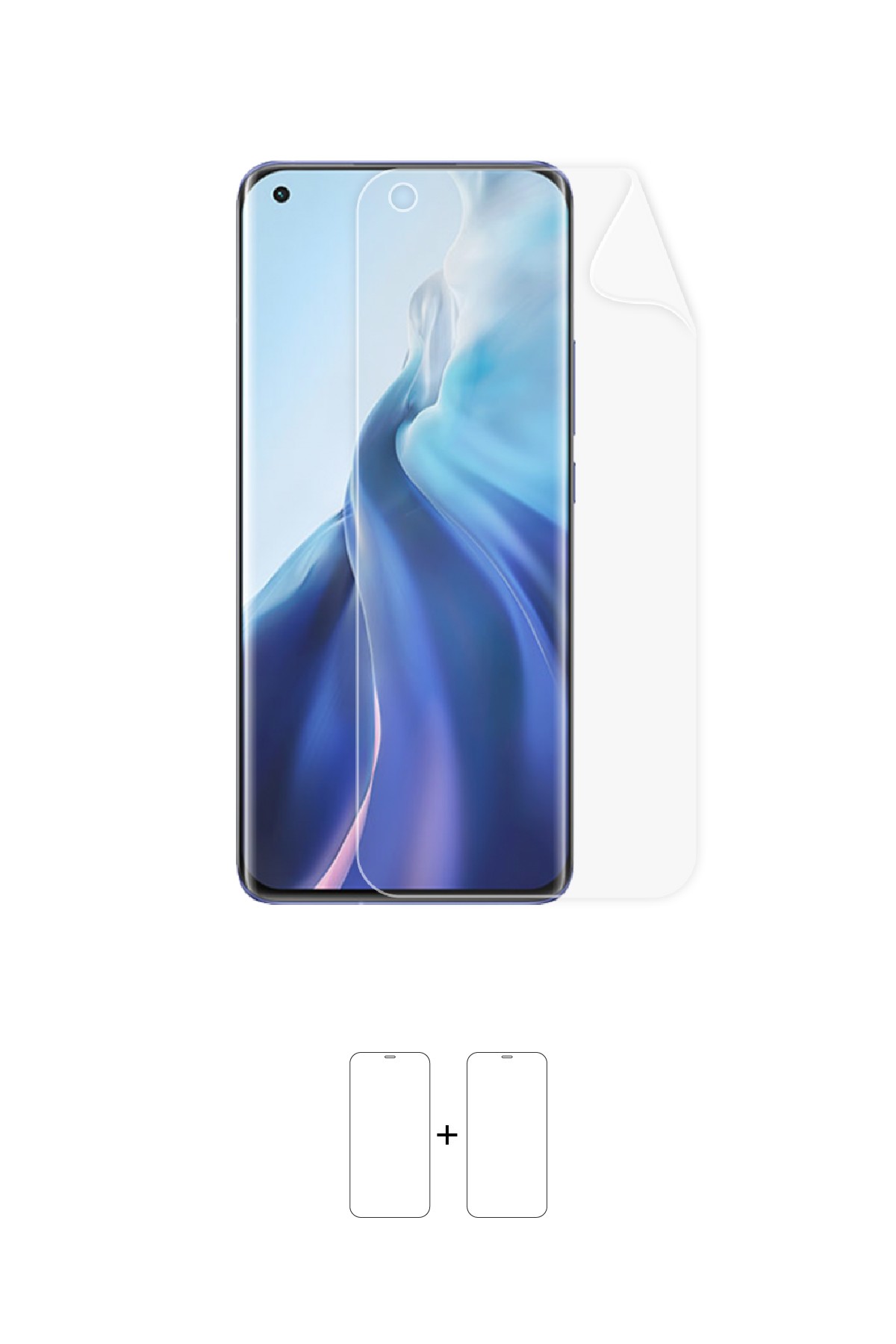 Xiaomi Mi 11 - Ekran Koruyucu Parlak Şeffaf Poliüretan Film (150 mikron)