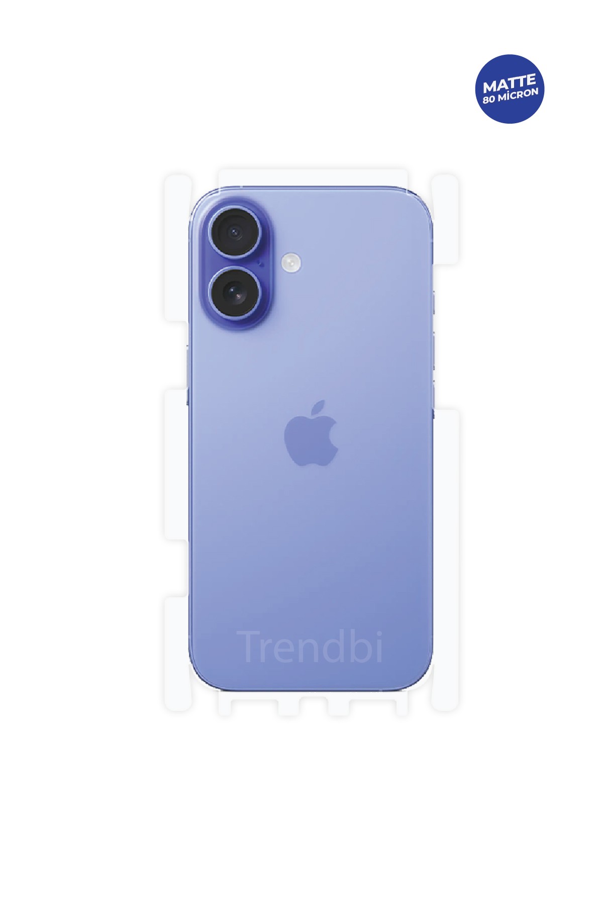 iPhone 16 - Arka/Yan Koruyucu Mat TPU Film (80 micron)