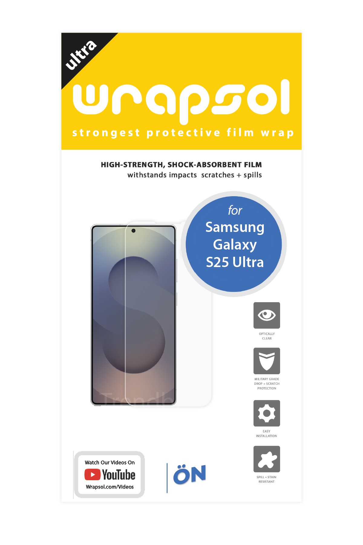 Samsung Galaxy S25 Ultra - Ekran Koruyucu Parlak Şeffaf Poliüretan Film (150 mikron)